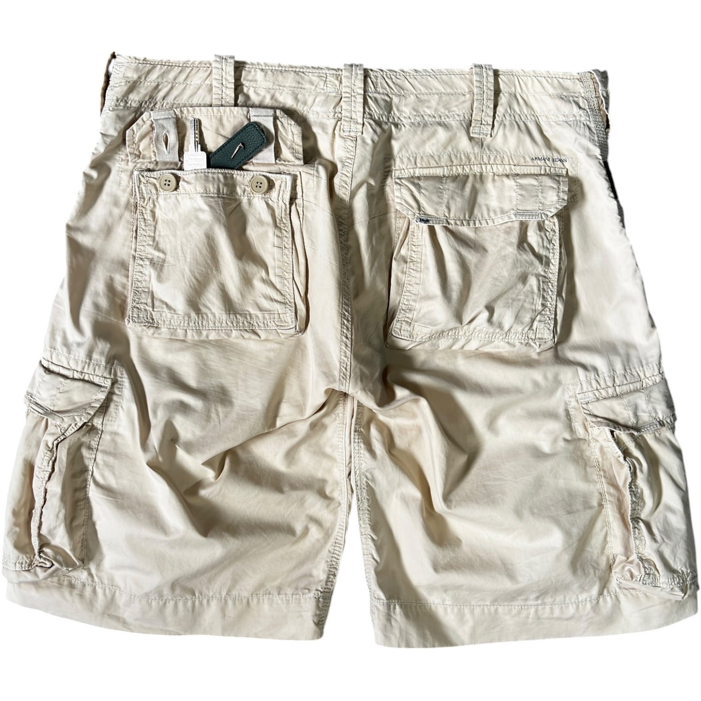 Armani Jeans 00's Linen Blend Cargo Shorts W36
