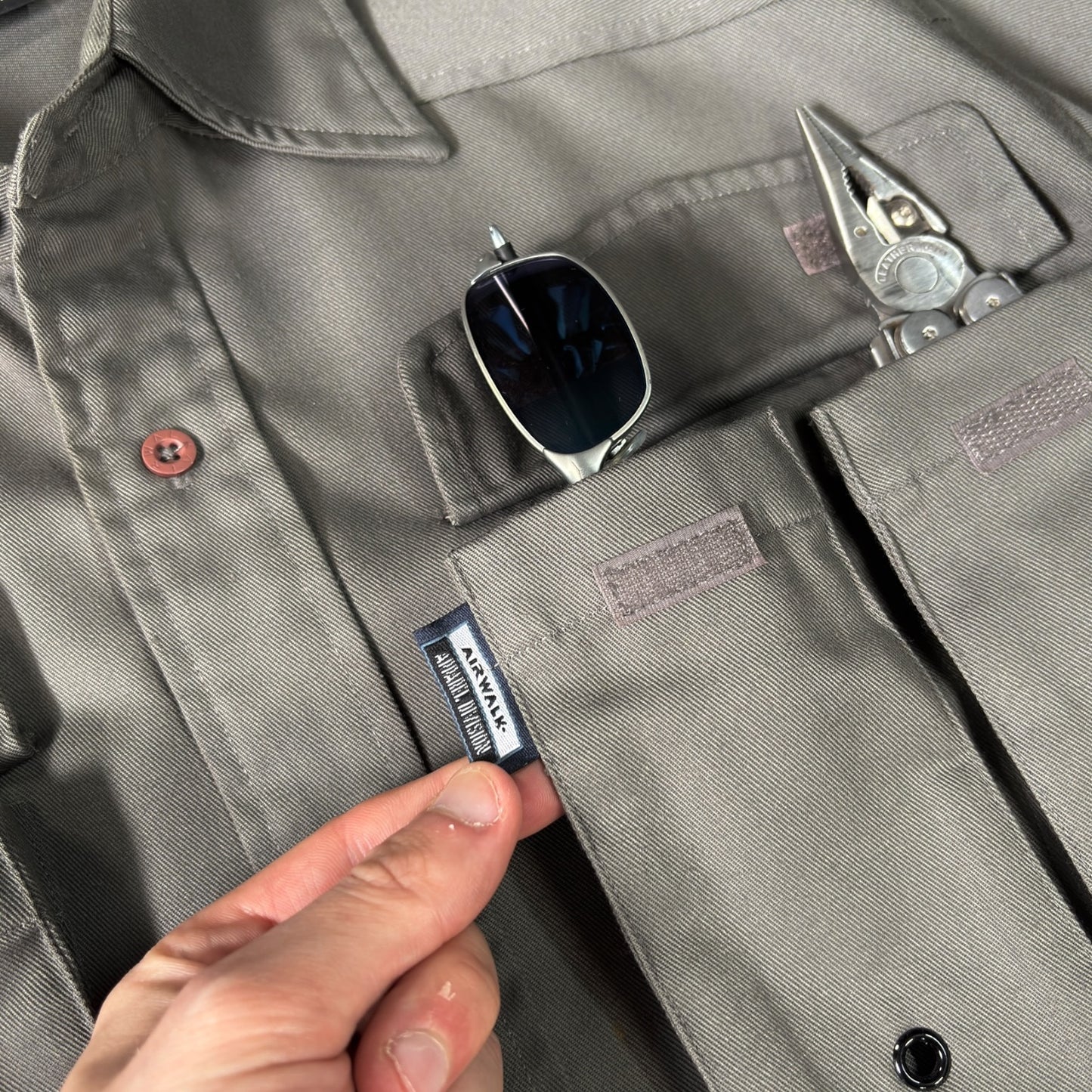 Airwalk 00’s 3D Pocket Short Sleeve Shirt L