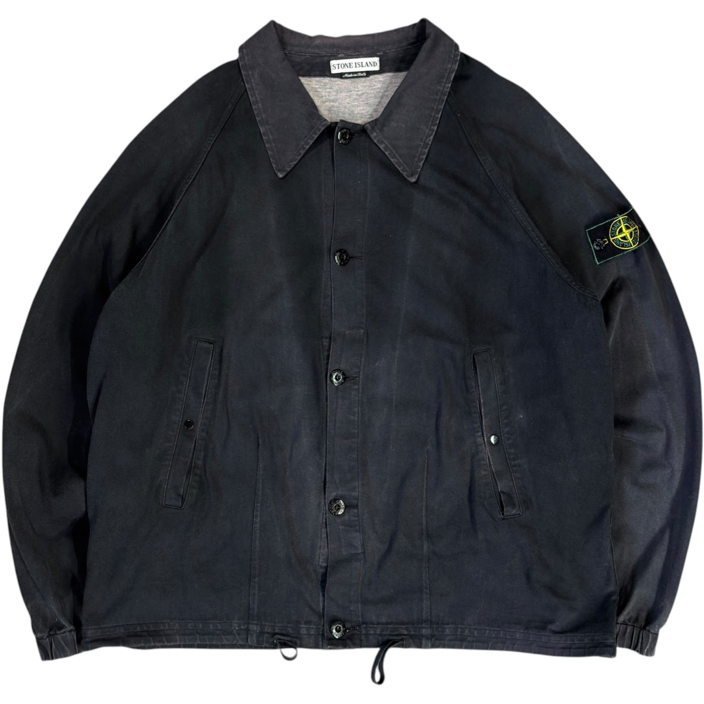Stone Island 1998 Green Edge Cotton Coach Jacket XXL