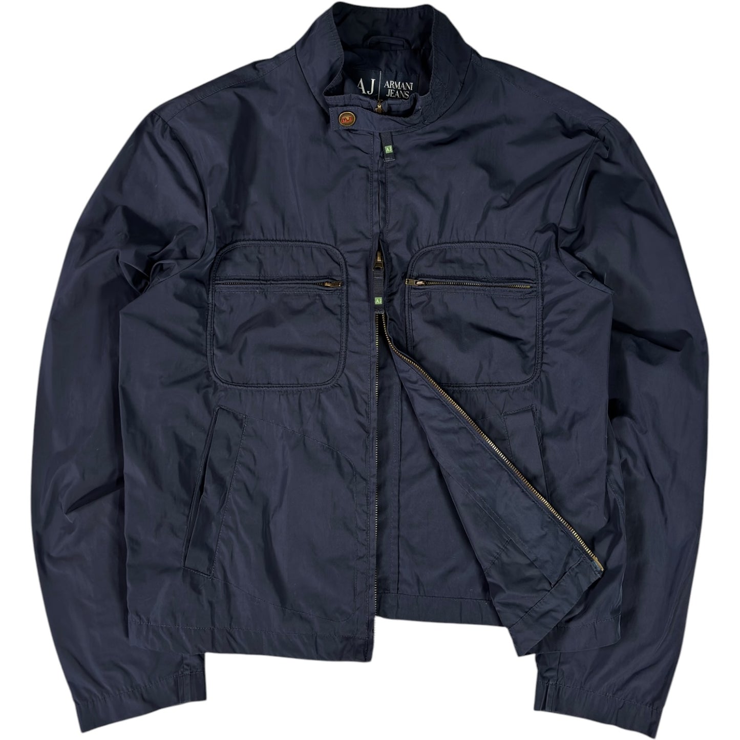 Armani Jeans 00's Navy Cropped Multipocket Jacket M