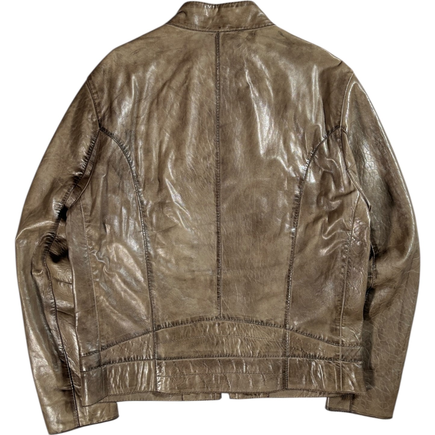 Hugo Boss Orange 00’s Faux Leather Jacket L