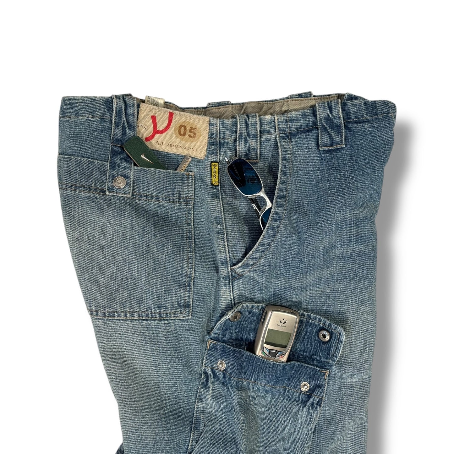 Armani Jeans 00’s Denim Cargo Trousers W36