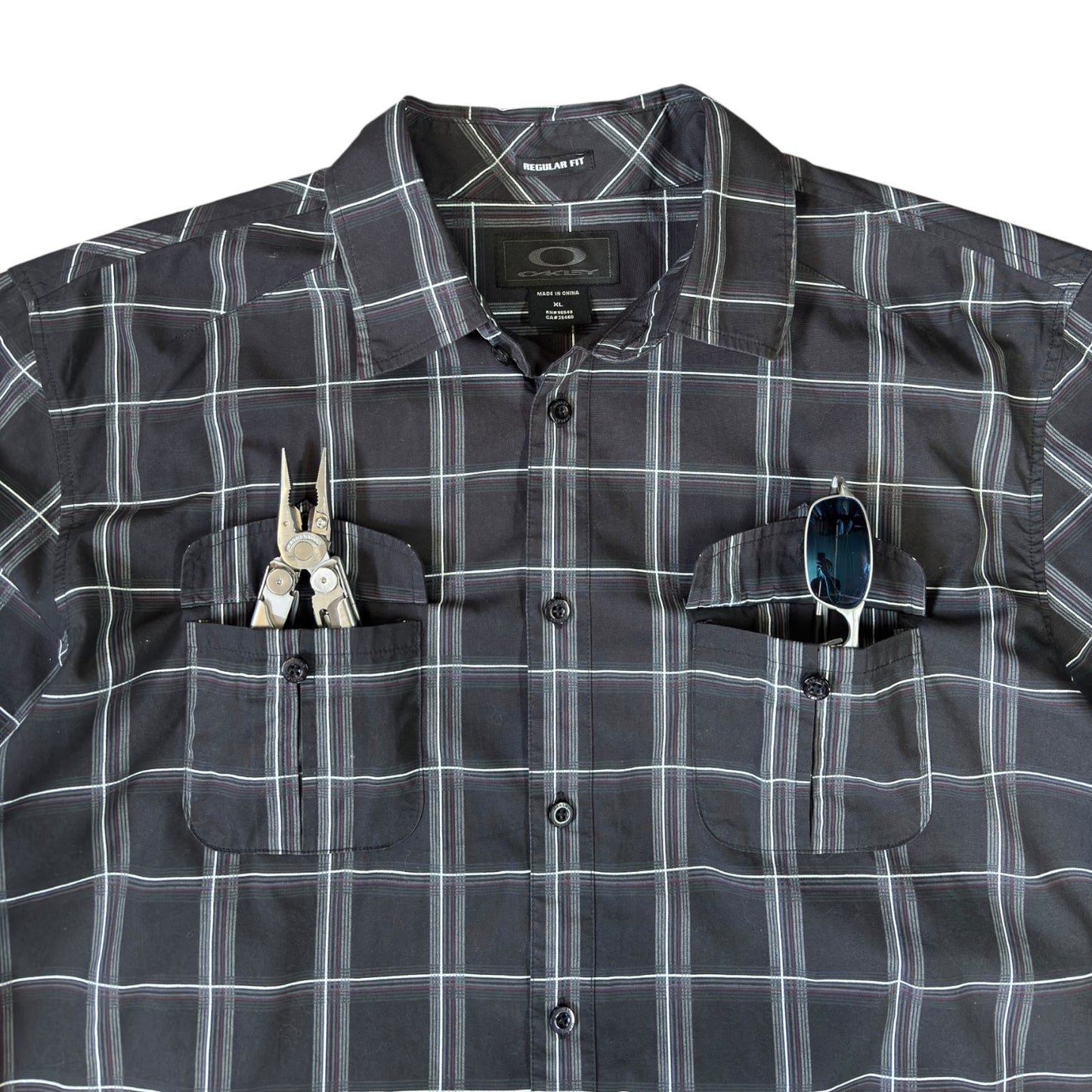 Oakley 2008 Checkered Short Sleeve Shirt XL