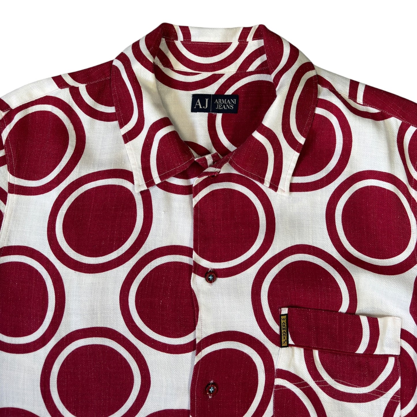 Armani Jeans 00’s Polka Dot Short Sleeve Shirt XL