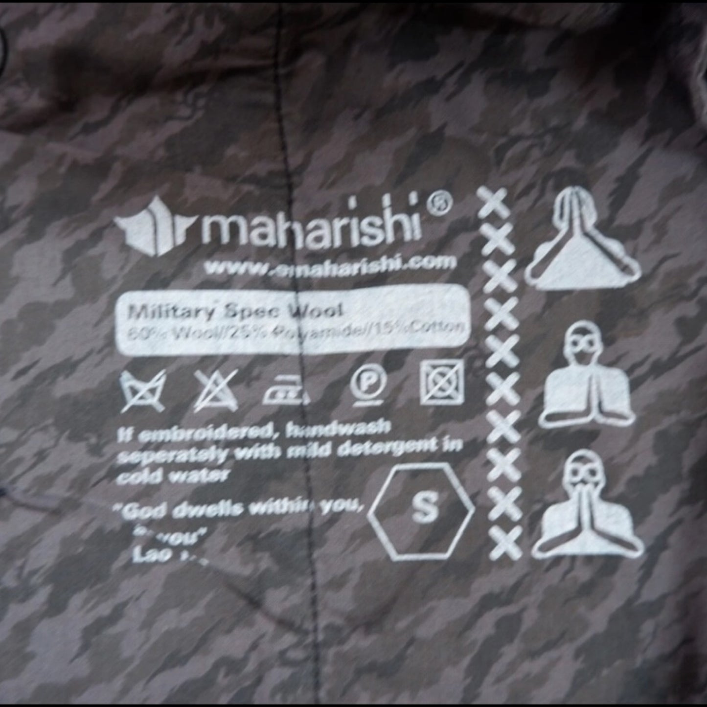 Maharishi Web Maosim Wool Bomber Jacket S
