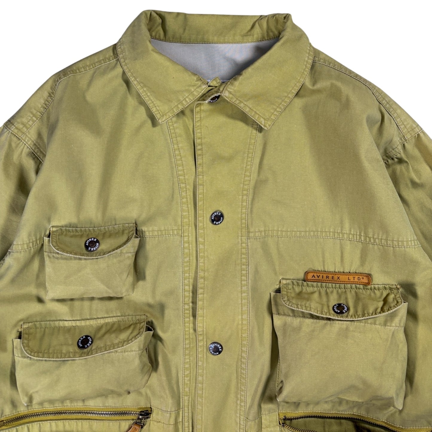 Avirex 00’s Olive Multipocket Utility Jacket XL