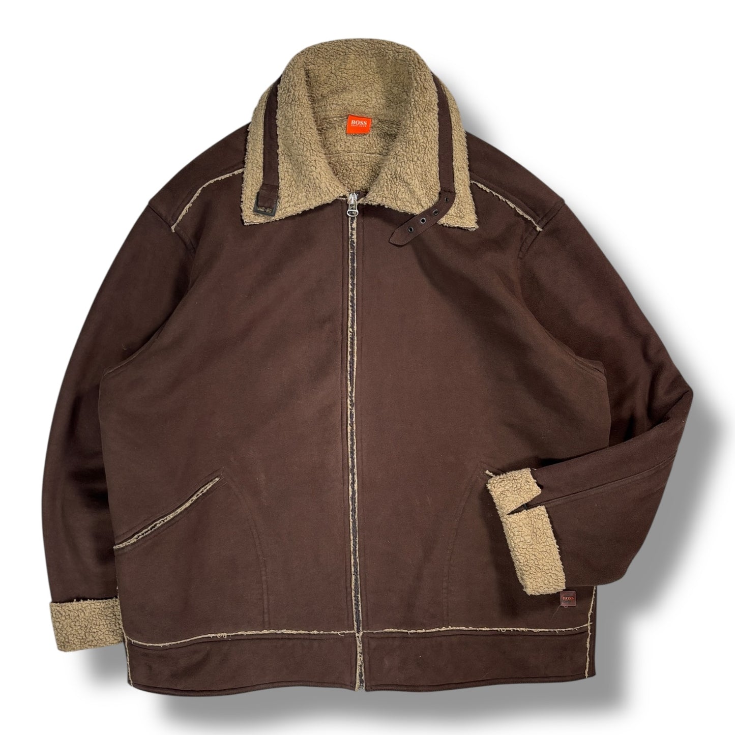 Hugo Boss Orange 00’s Faux Sherling “Dragon” Jacket Extra Large