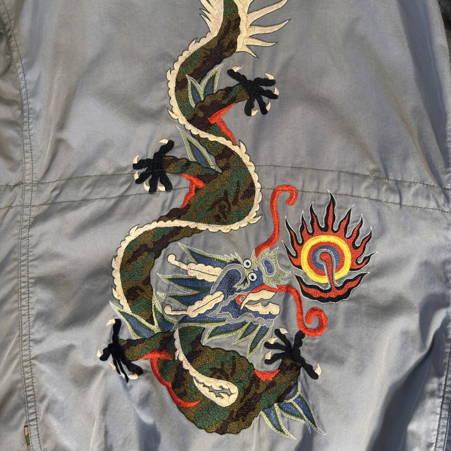 Maharishi 00’s Dragon Embroidered M-65 Field Jacket L