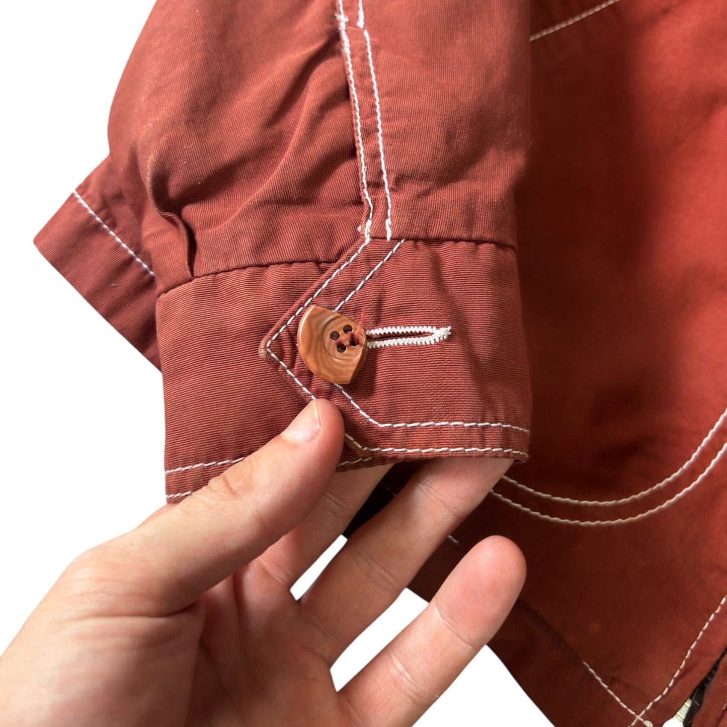 Armani Jeans 00's Contrast Stitch Cropped Jacket M