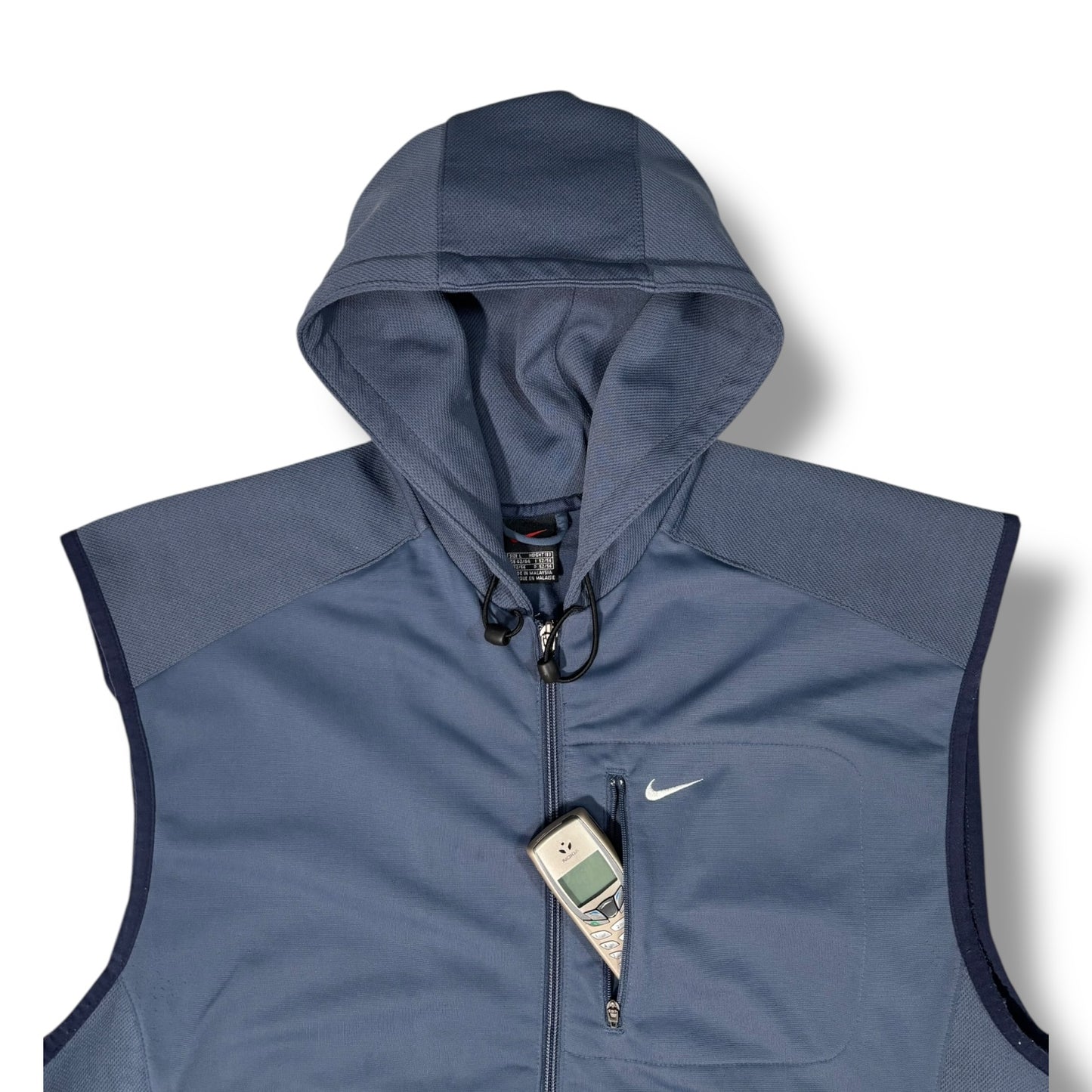 Nike 00’s Hooded Two Tone Vest Large
