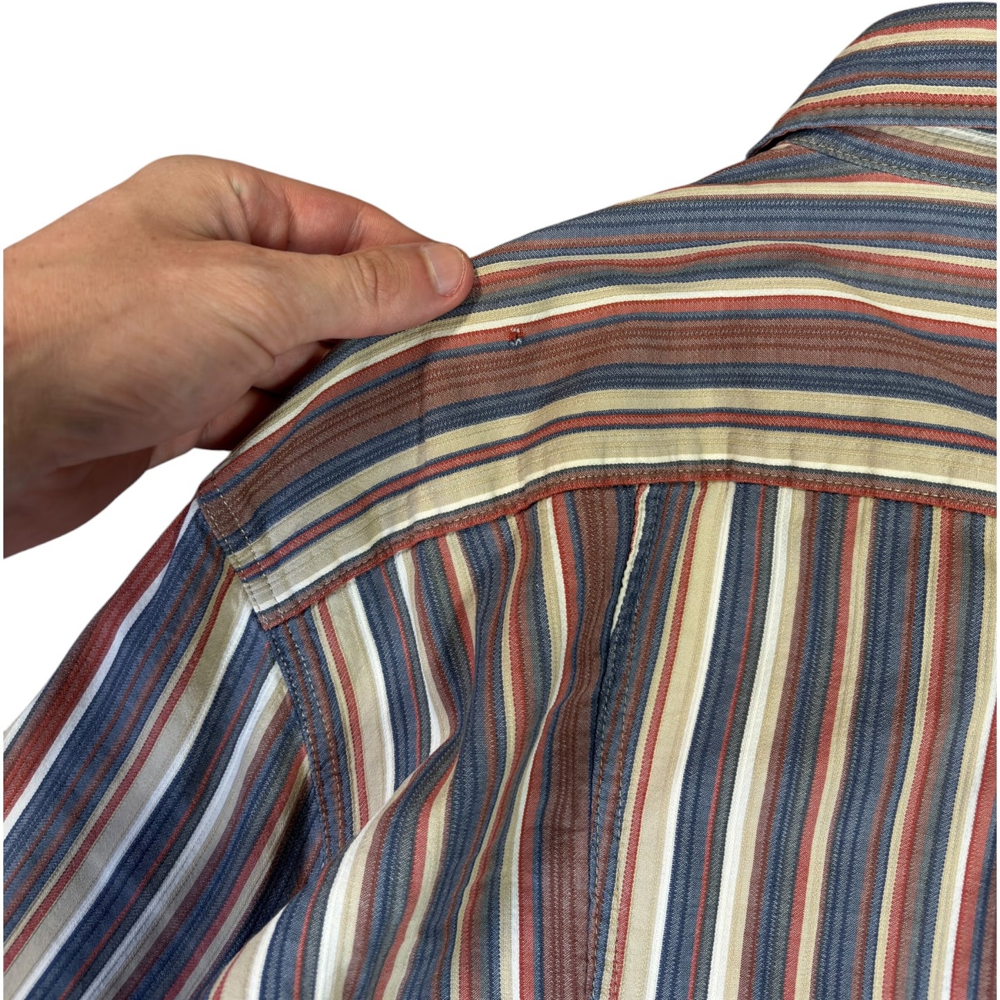 Armani Jeans 00's Striped Long Sleeve Shirt L