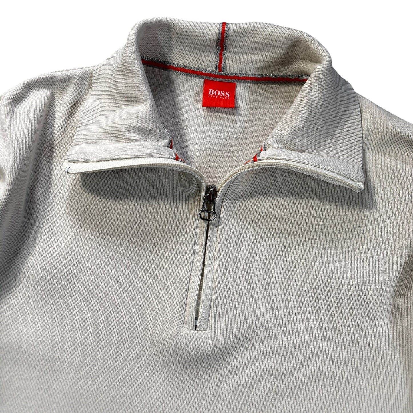 Hugo Boss Orange 00’s Panelled Translucent Quarter Zip Jumper M