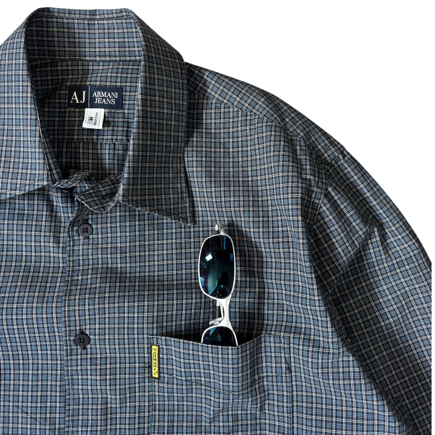Armani Jeans 00’s Checkered Long Sleeve Shirt M