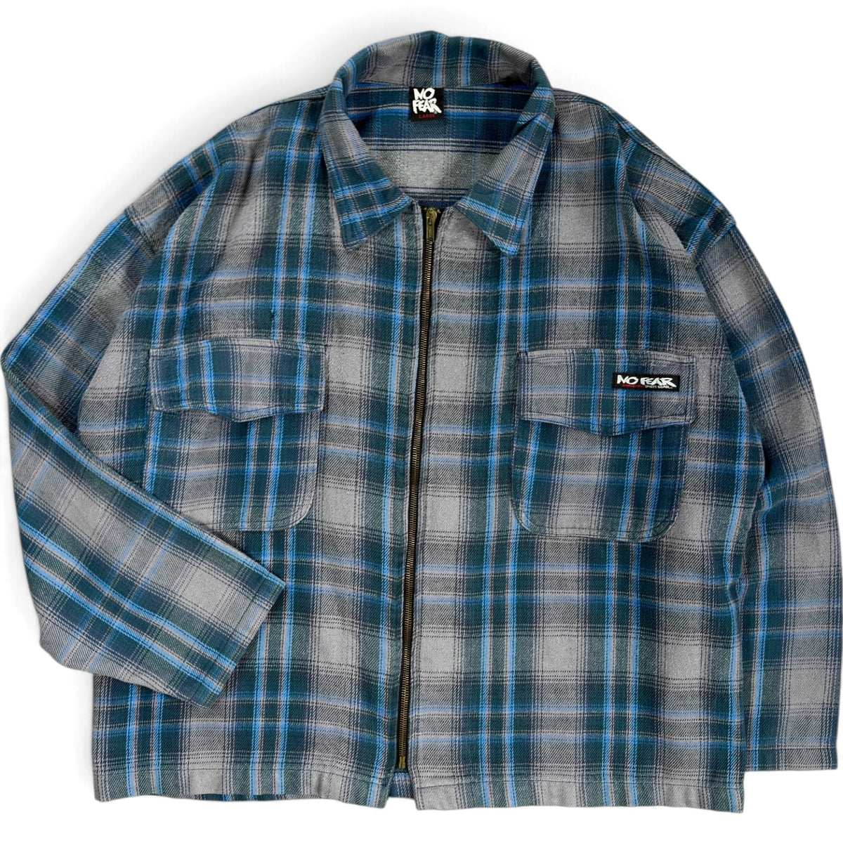 No Fear 90’s Plaid Over Shirt Zipped Jacket XL