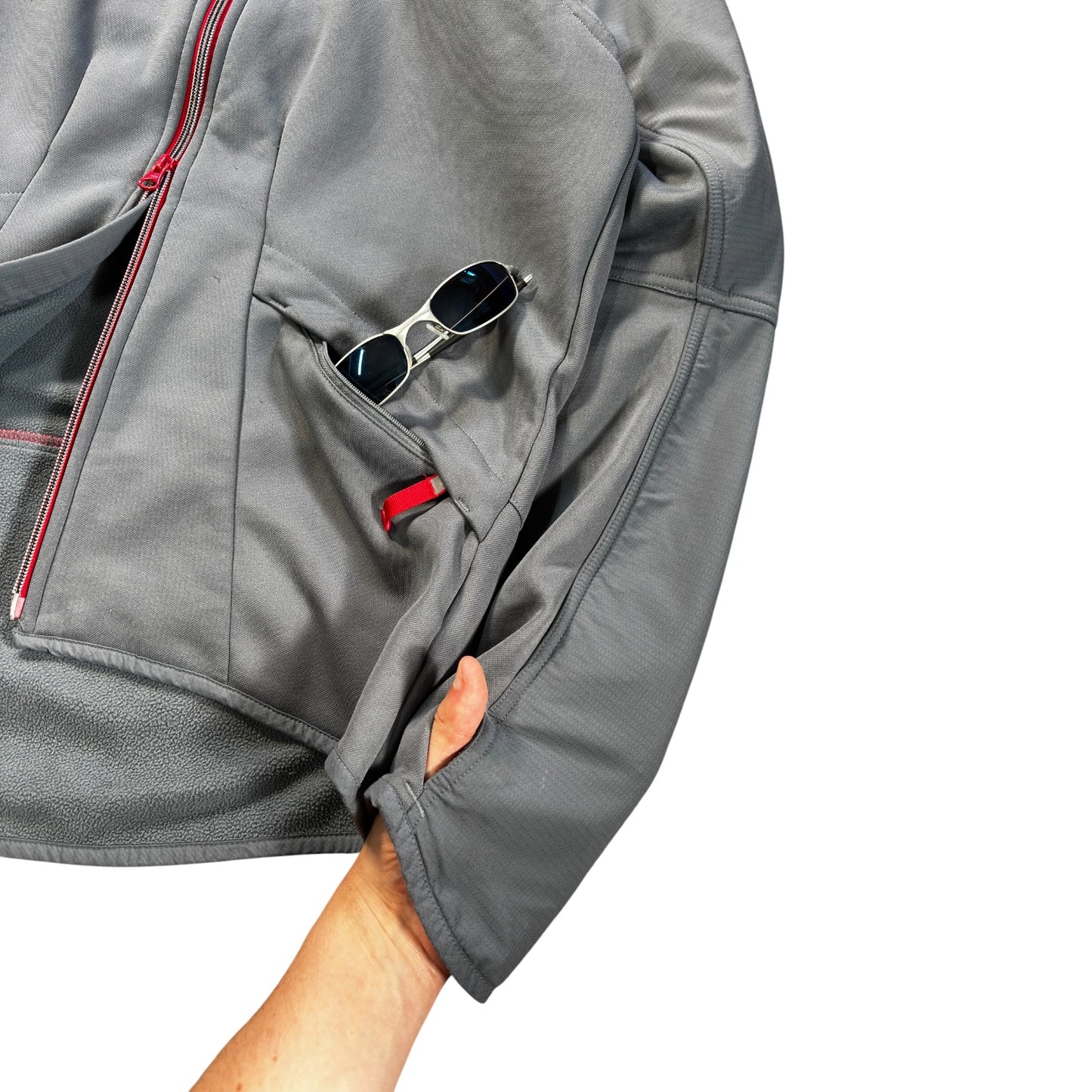 Adidas 2004 Asymmetrical Zip Two Tone Climawarm Hoodie S