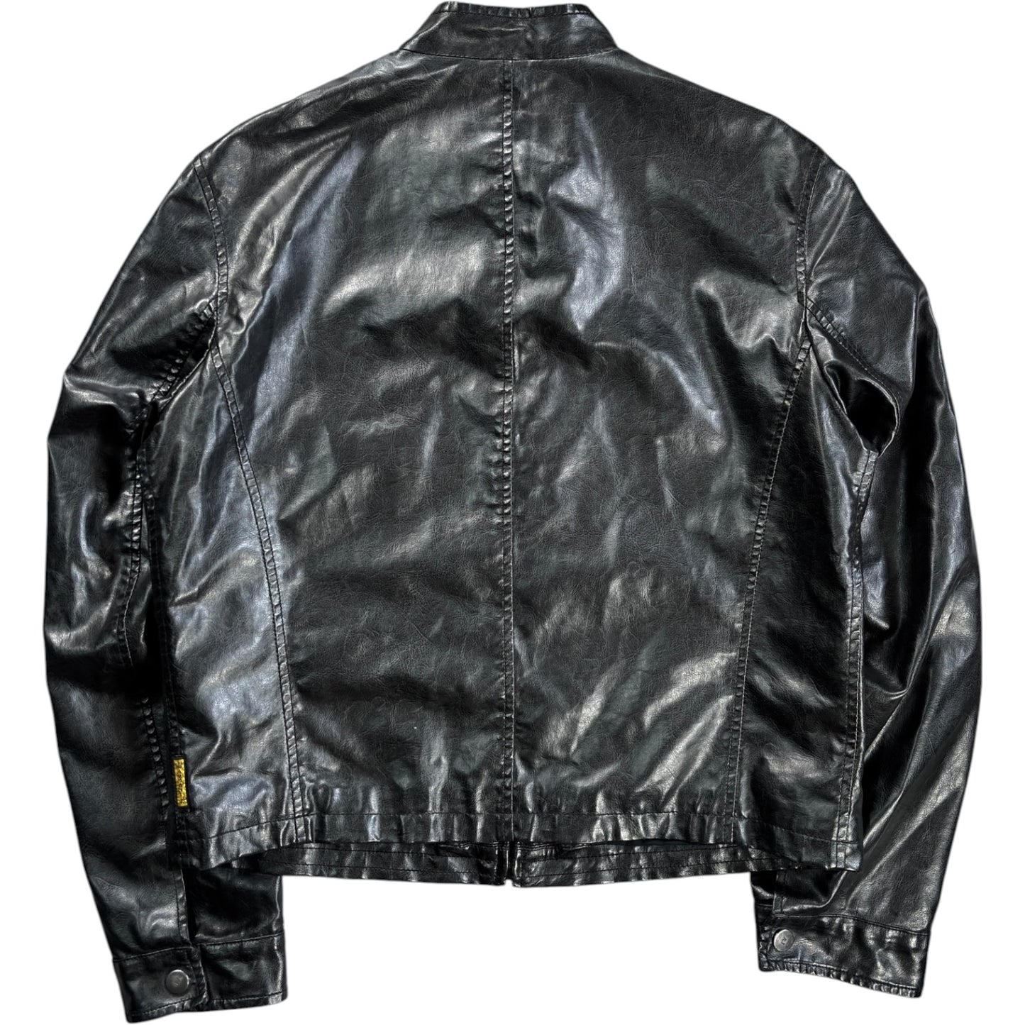 Armani Jeans 00’s Cropped Faux Leather Jacket M