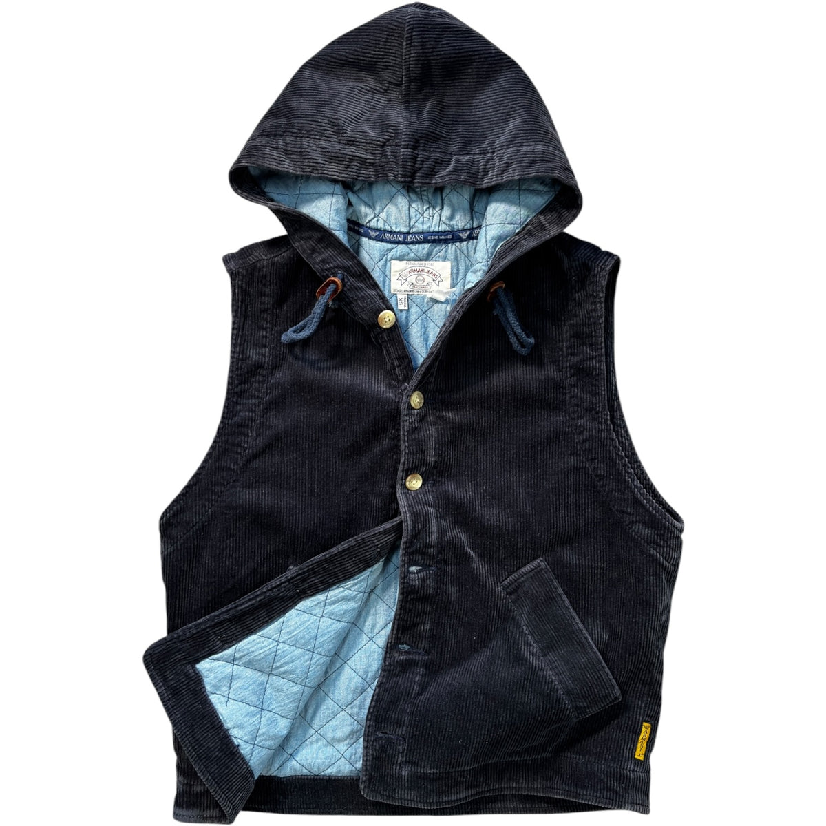 Armani Jeans 90’s Quilted Corduroy Vest Jacket S