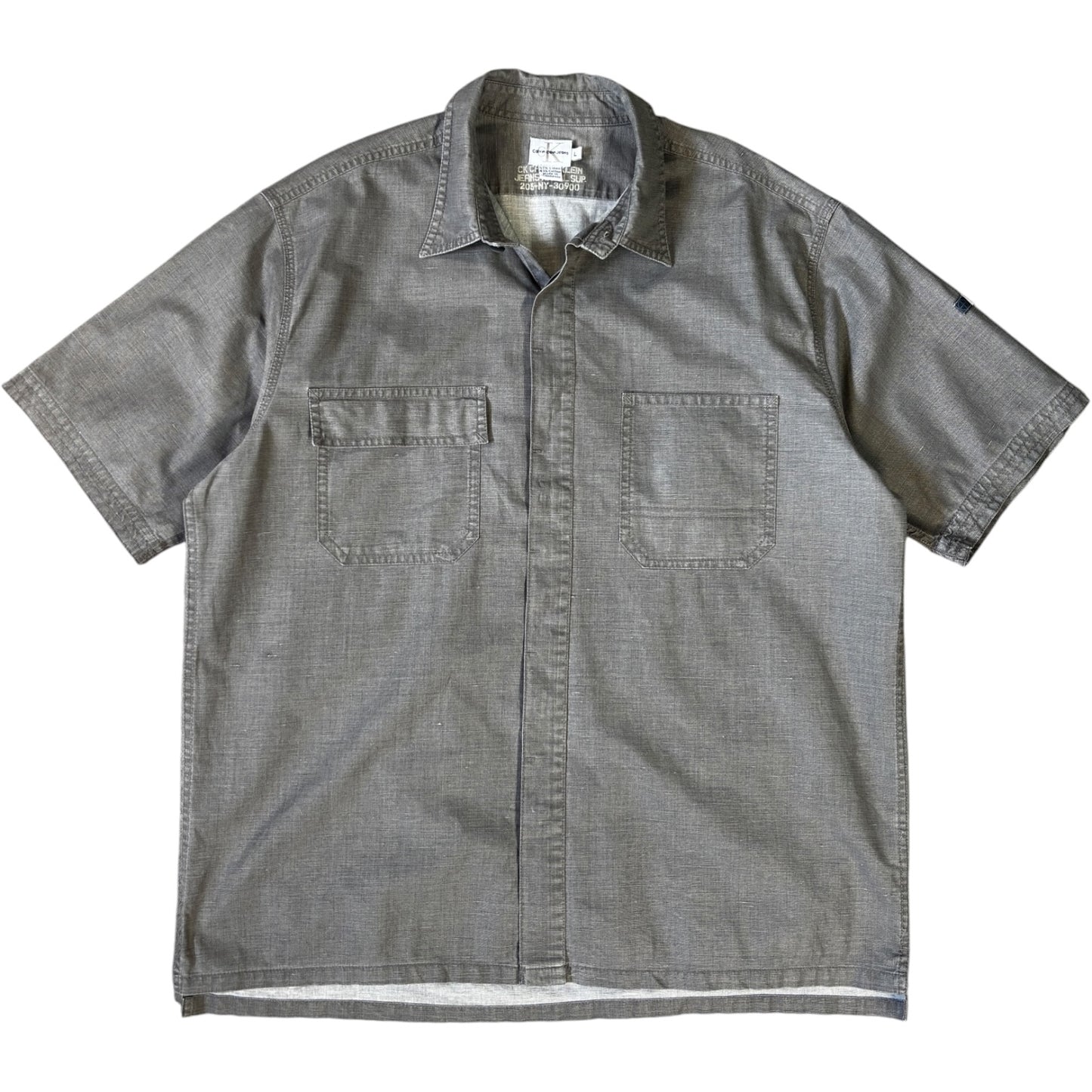 Calvin Klein Jeans Linen Utility Shirt L