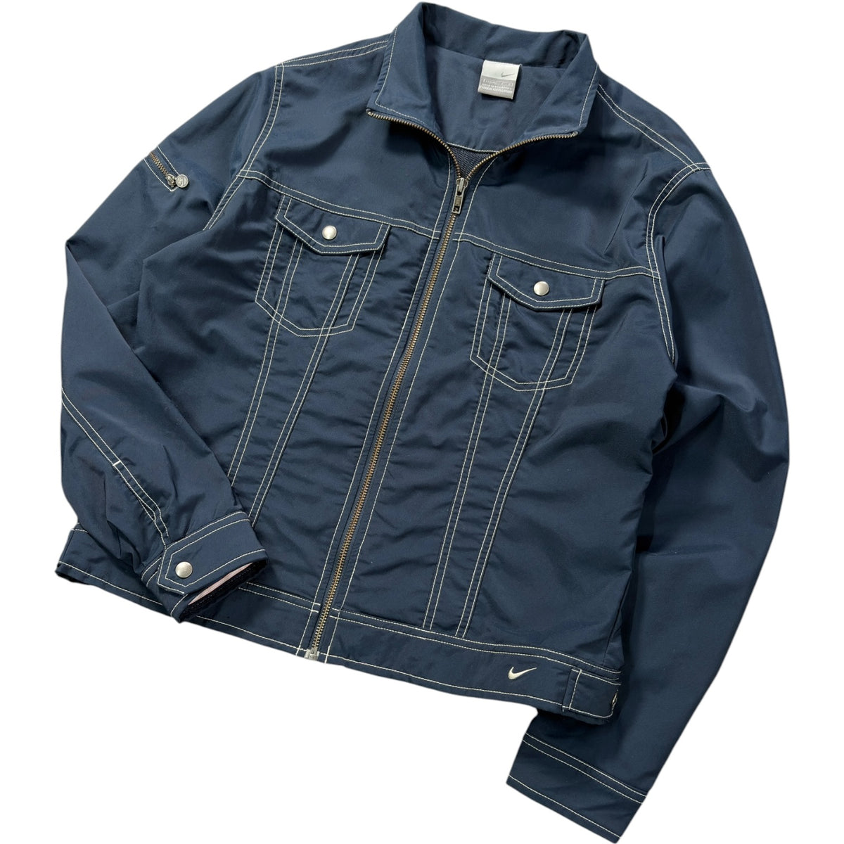 Nike 00’s Contrast Stitch Cropped Jacket S