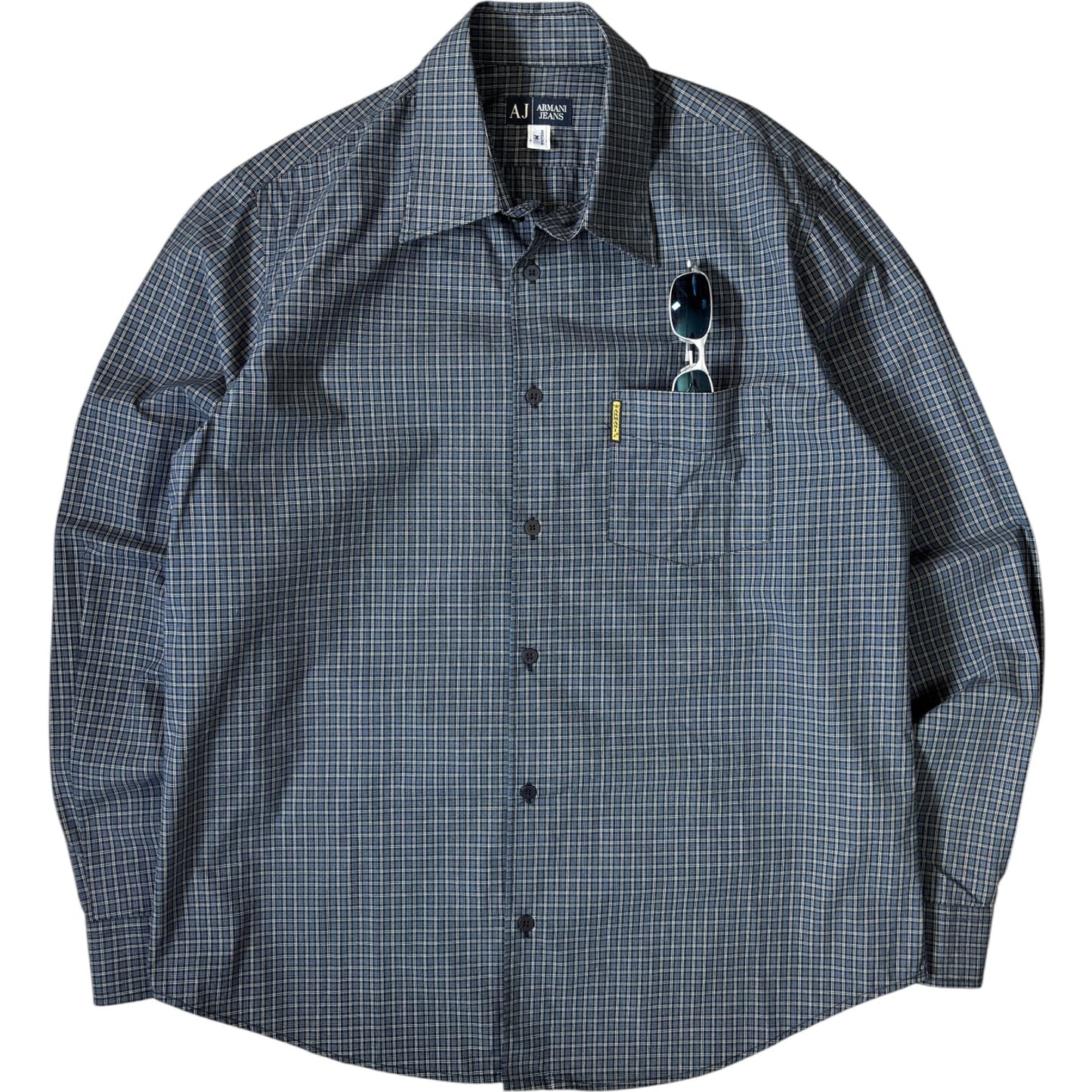 Armani Jeans 00’s Checkered Long Sleeve Shirt M