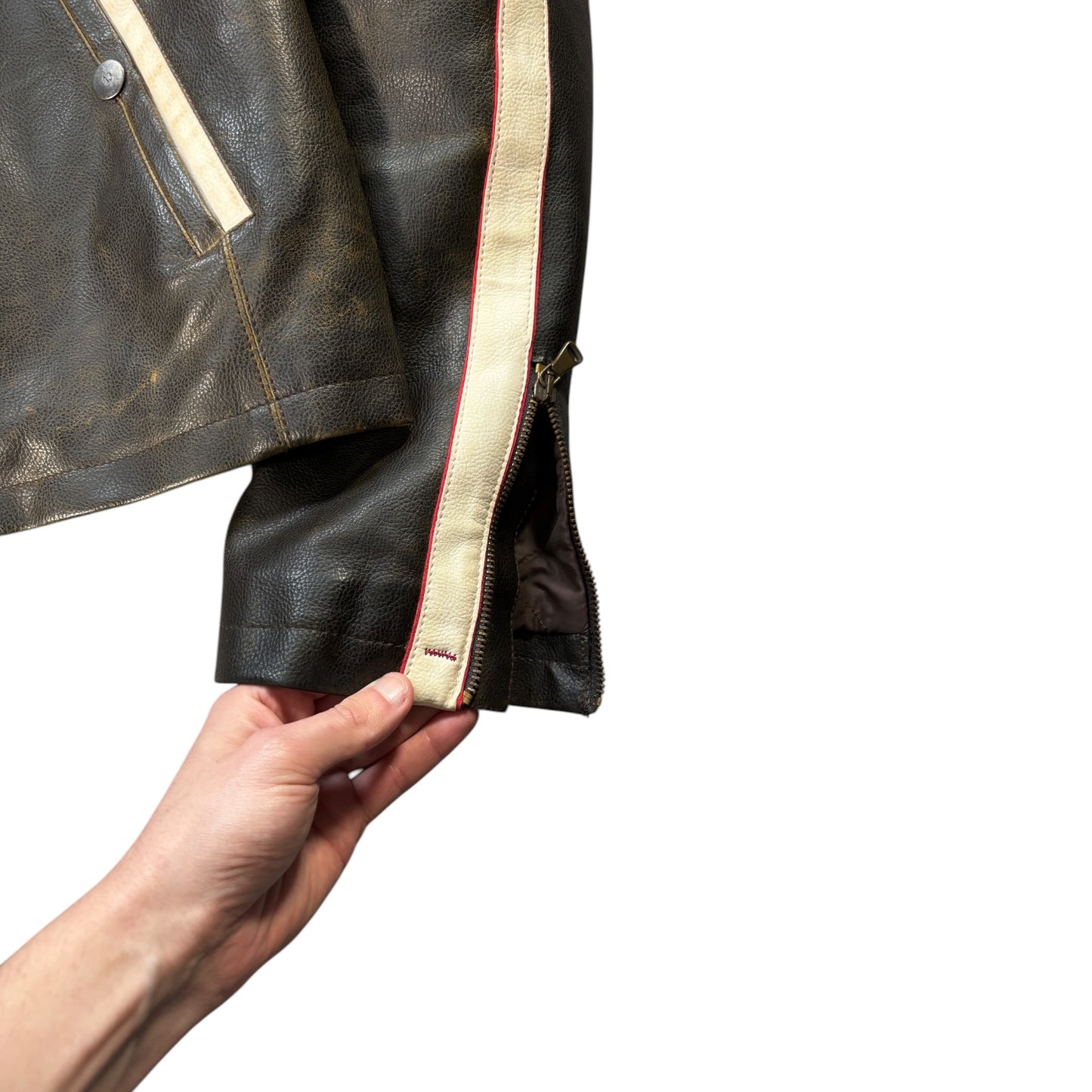 Armani Jeans 00’s Leather Biker Jacket M