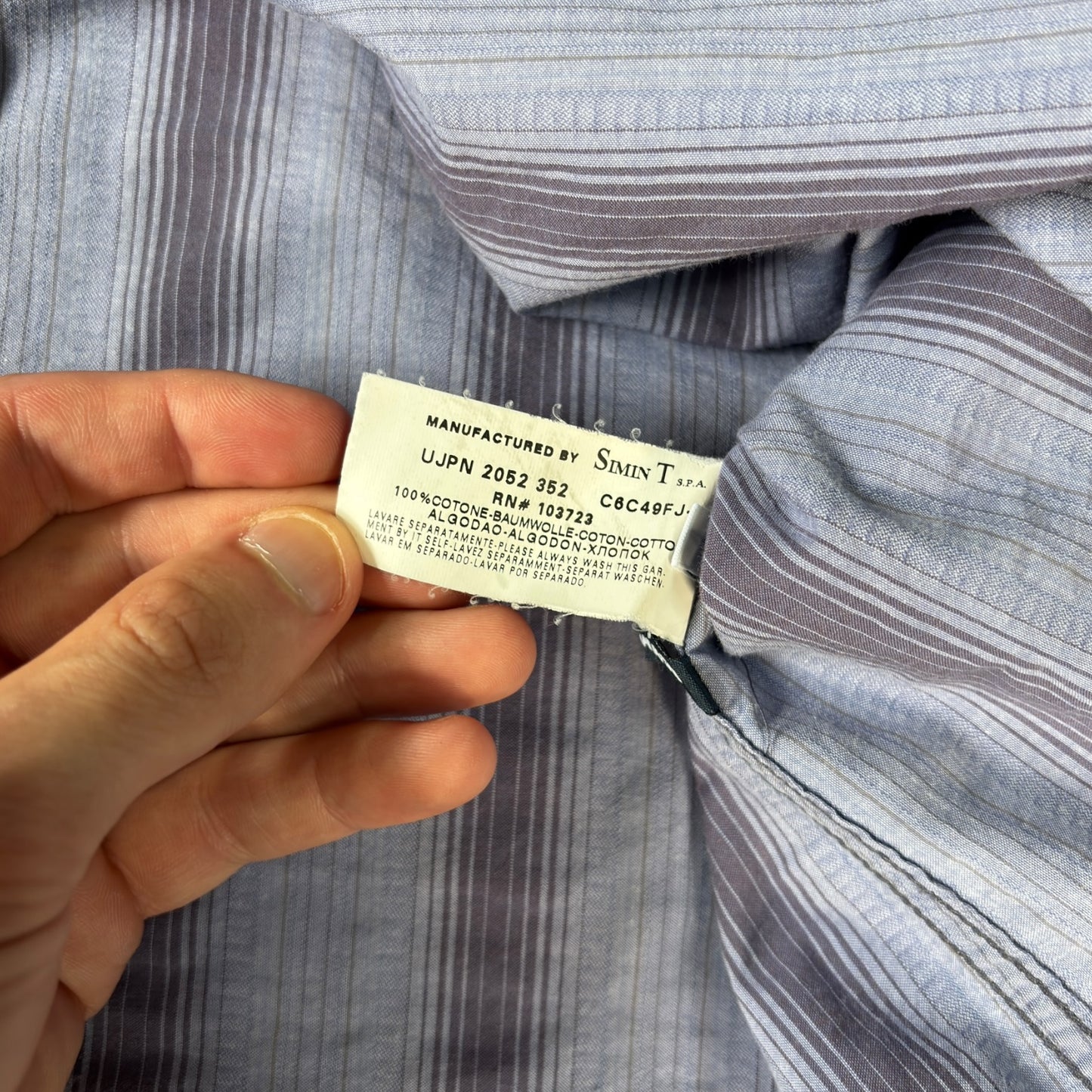 Armani Jeans 00’s Striped Cotton Shirt L
