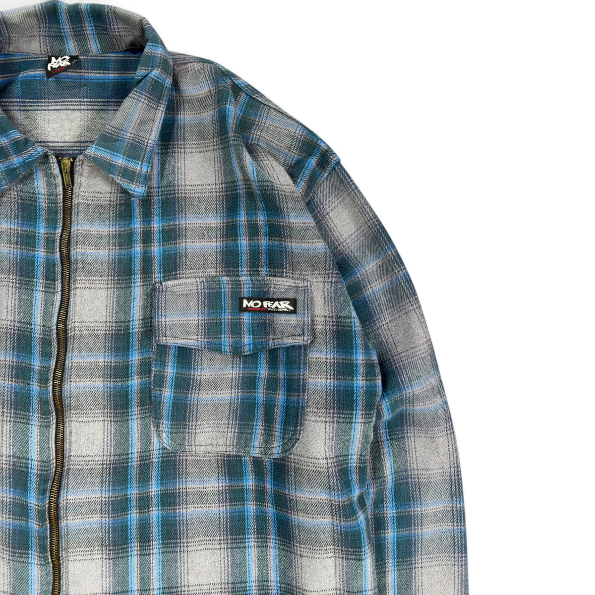 No Fear 90’s Plaid Over Shirt Zipped Jacket XL
