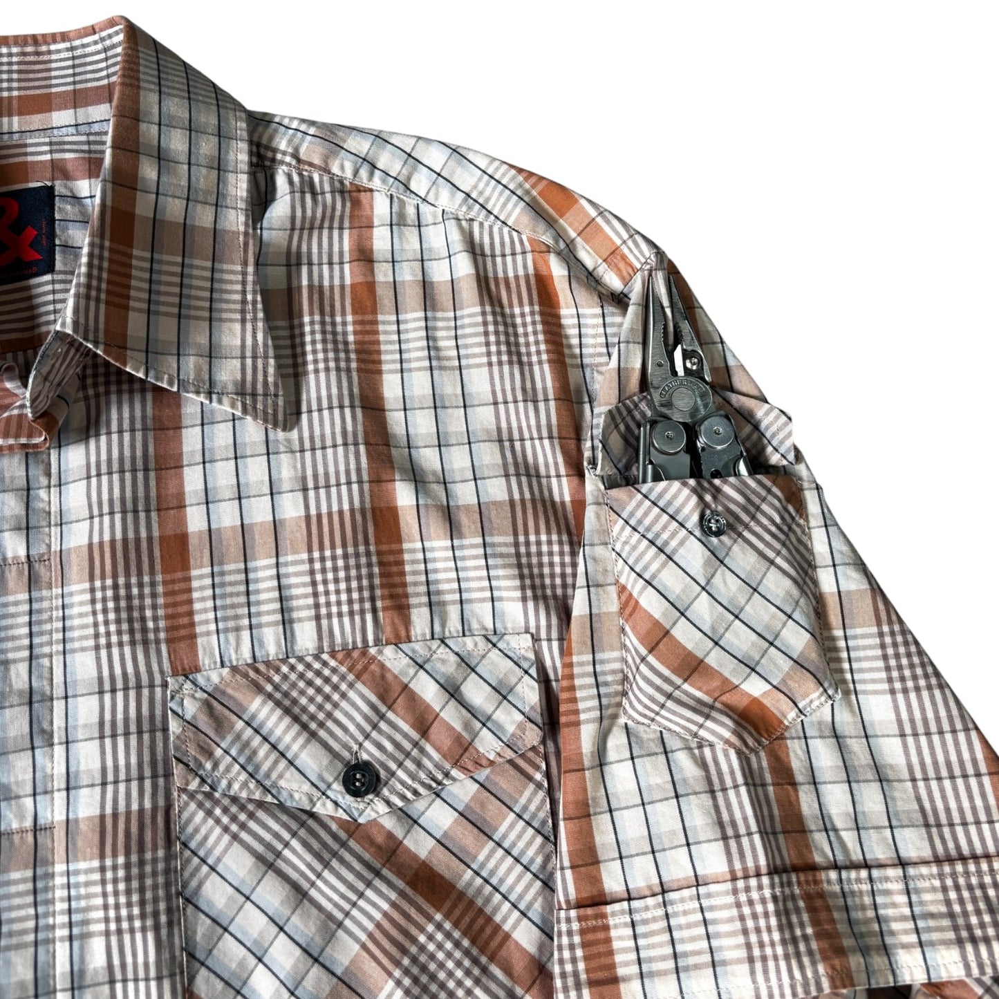 Dolce & Gabbana 00’s Multi Pocket Plaid Shirt M