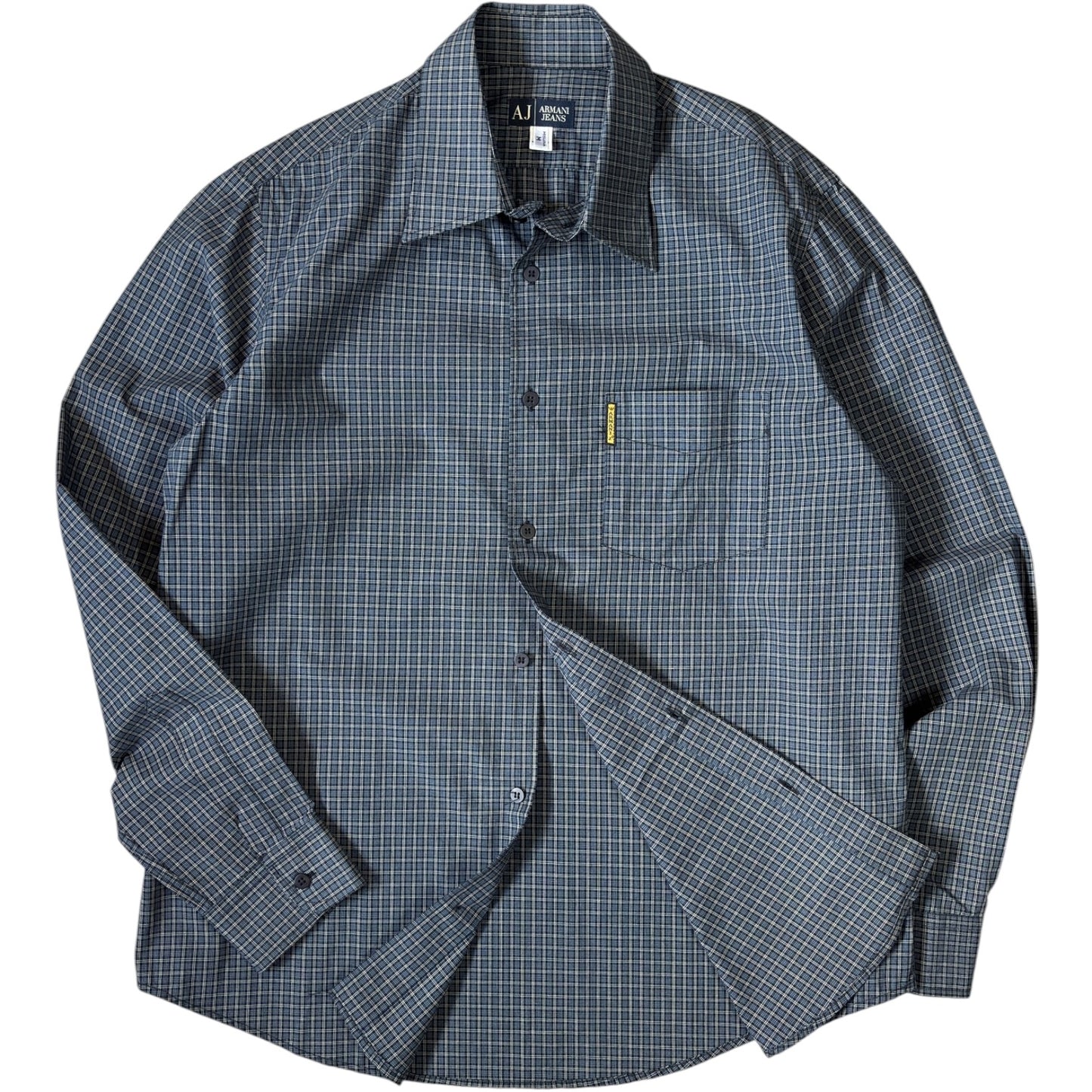 Armani Jeans 00’s Checkered Long Sleeve Shirt M