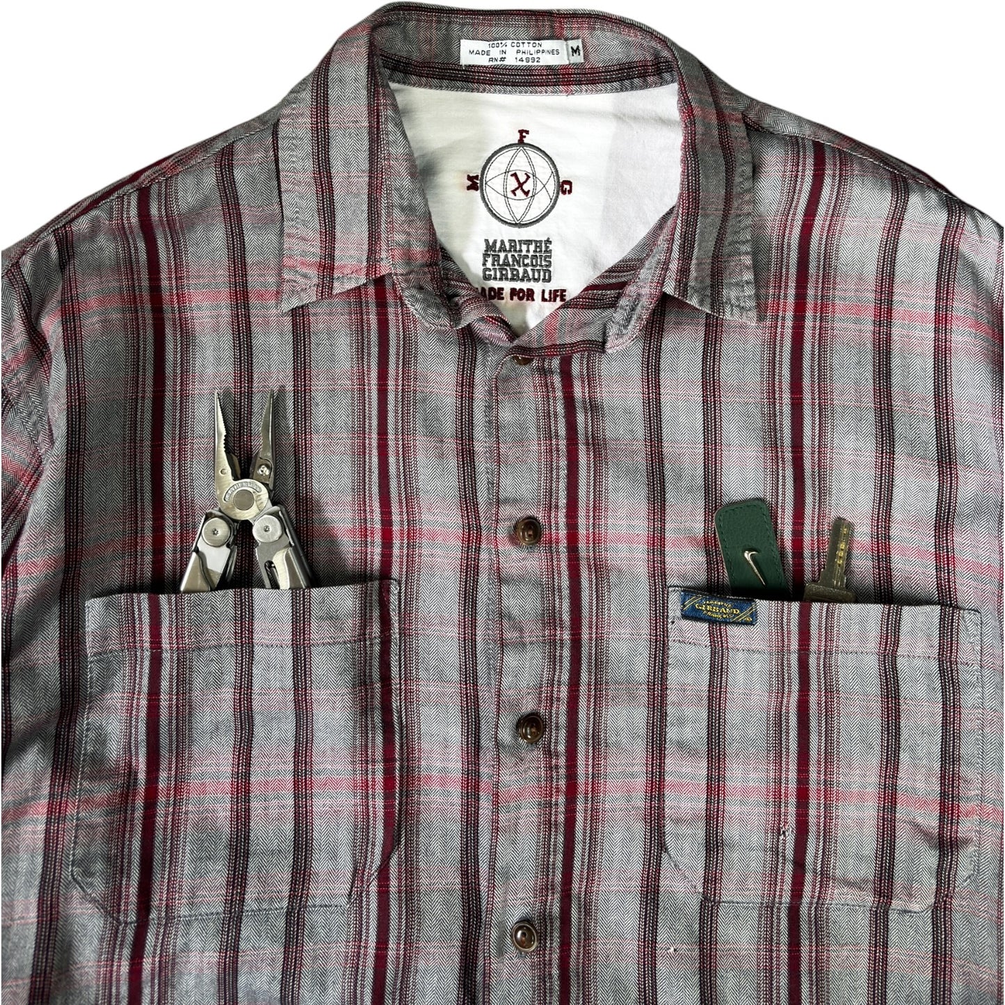 Marithé + François Girbaud Herringbone Cotton Shirt XL