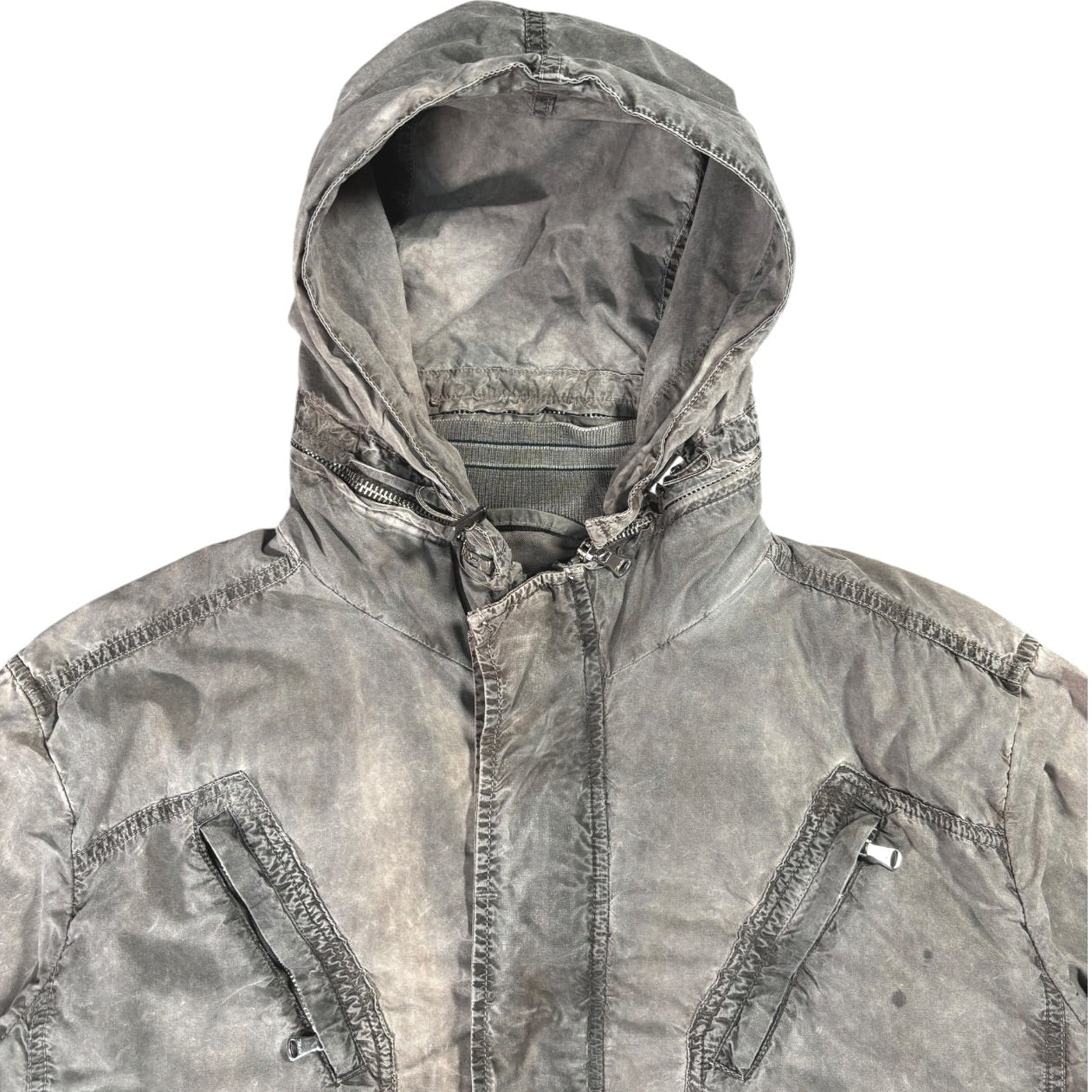 Marlboro Classics 00’s Stone Grey Multipocket Jacket XL