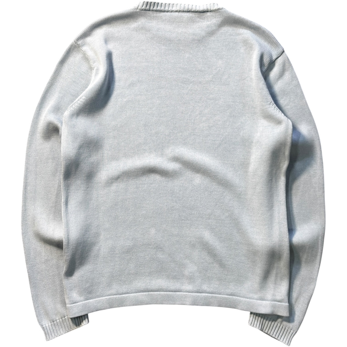 Armani Jeans 00’s Baby Blue Cotton Knit Jumper M