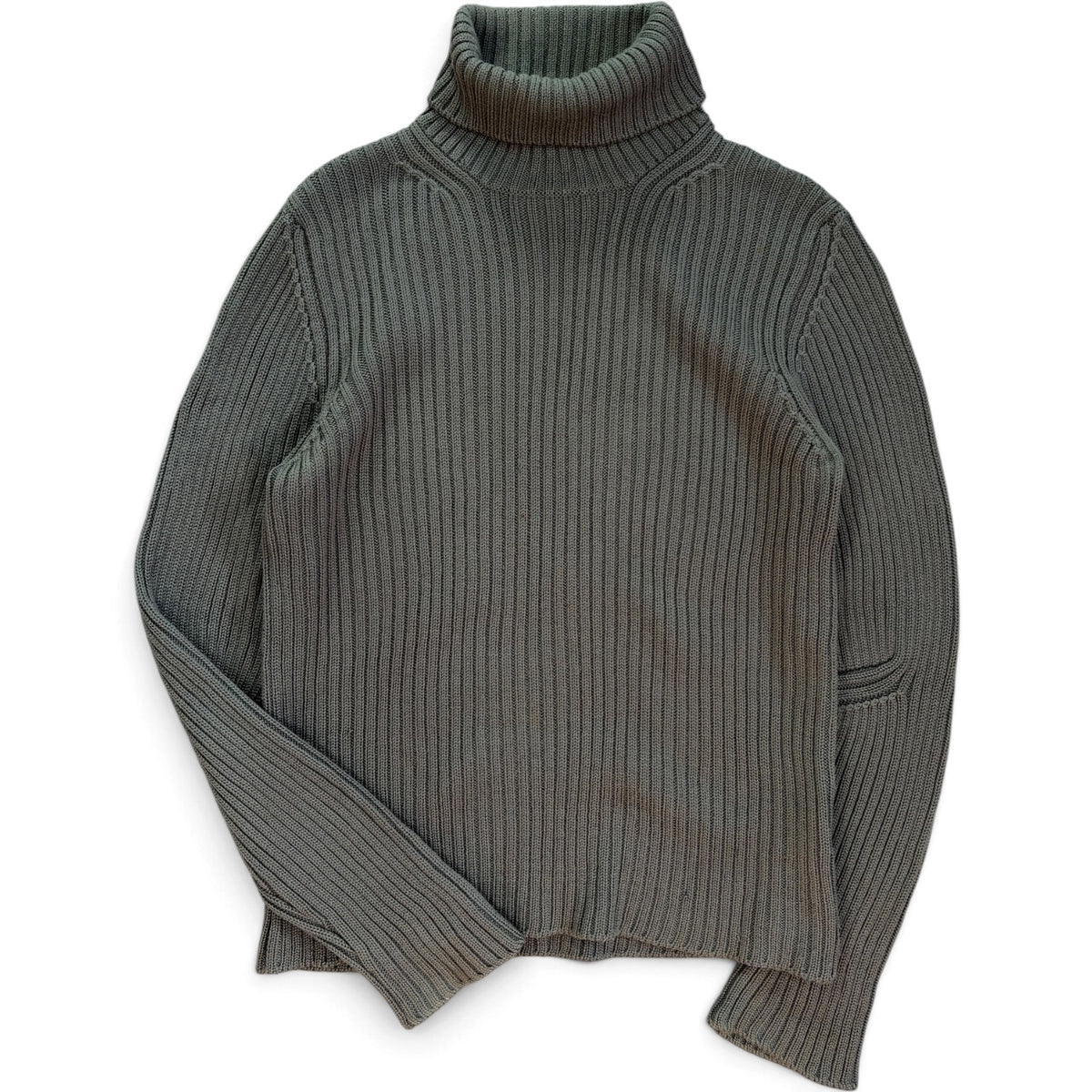 Prada FW1999 Ribbed Heavyweight Turtle Neck Wool Jumper L