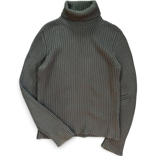 Prada FW1999 Ribbed Heavyweight Turtle Neck Wool Jumper L