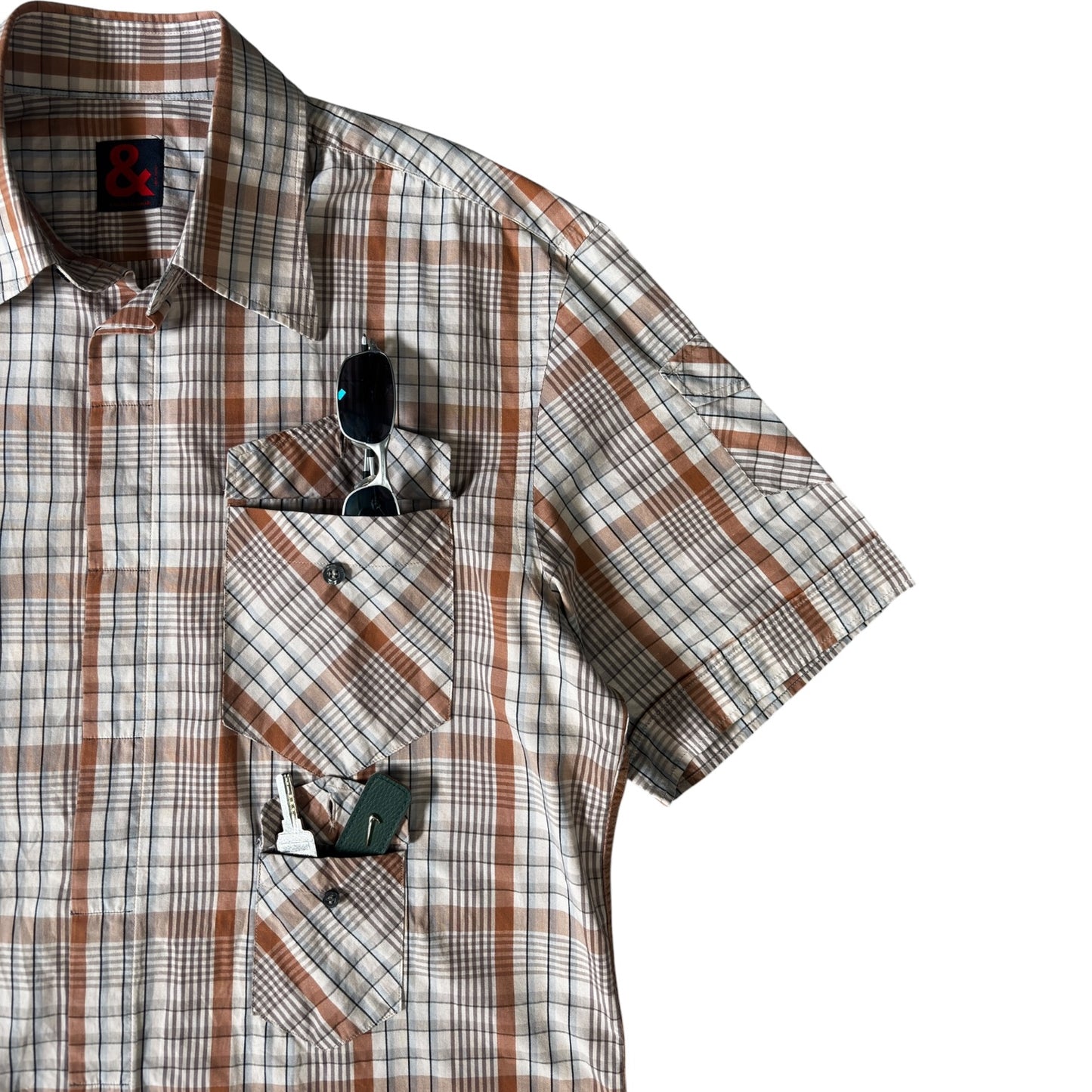 Dolce & Gabbana 00’s Multi Pocket Plaid Shirt M