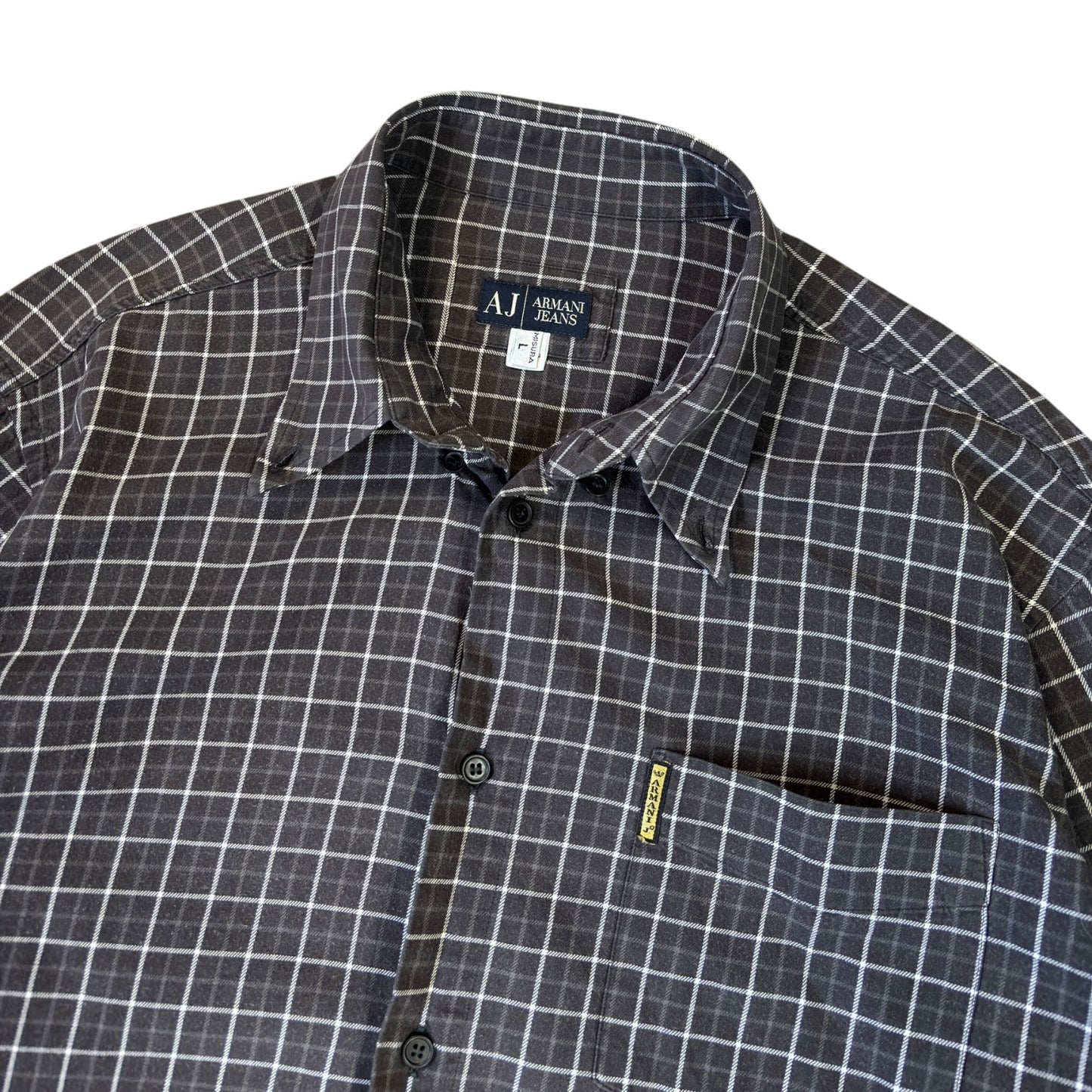 Armani Jeans 00’s Checkered Long Sleeve Shirt L