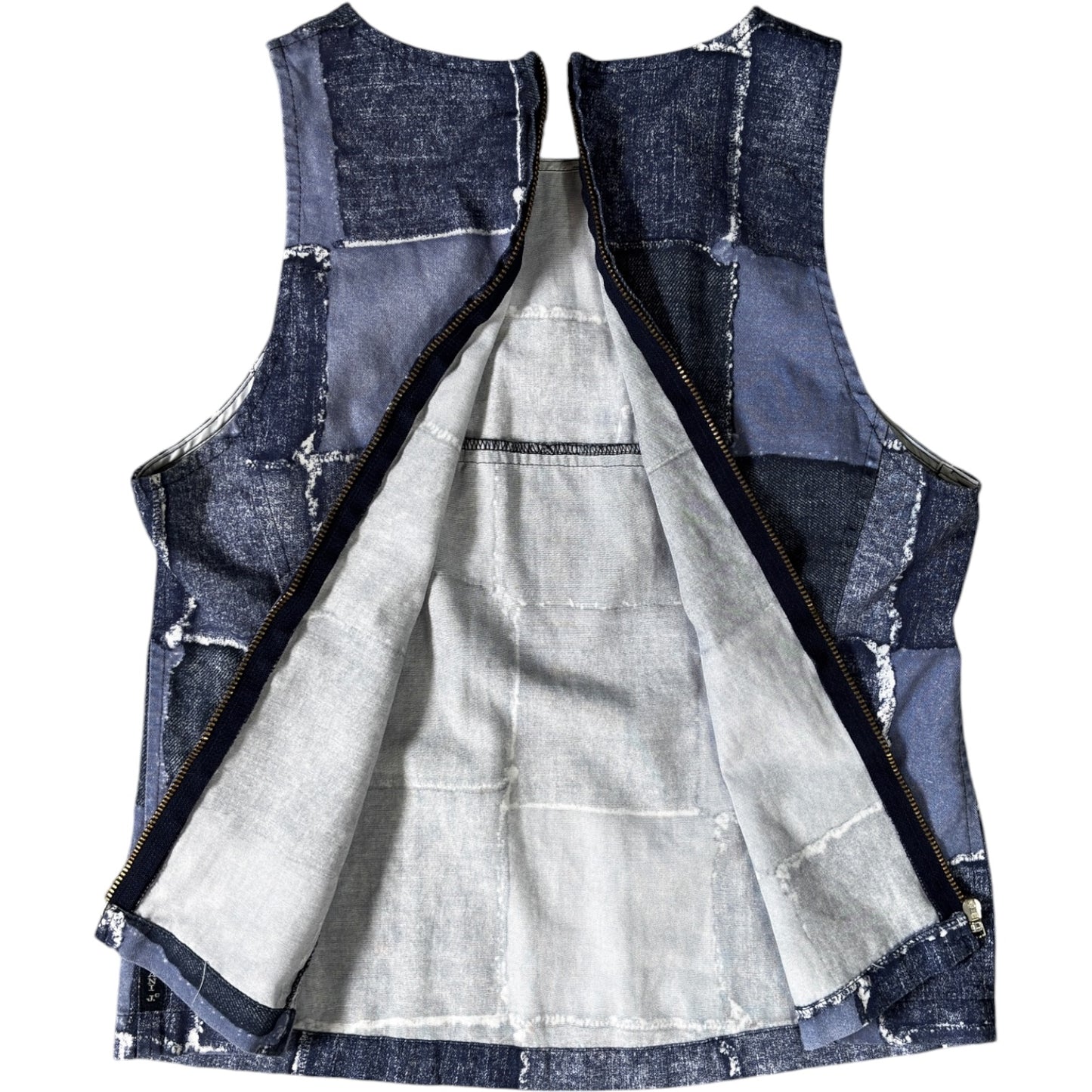 Armani Jeans 90's Patchwork Sleeveless Top UK 8/10