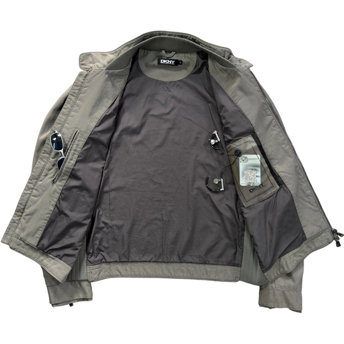 DKNY 00’s Panelled Biker Jacket XL