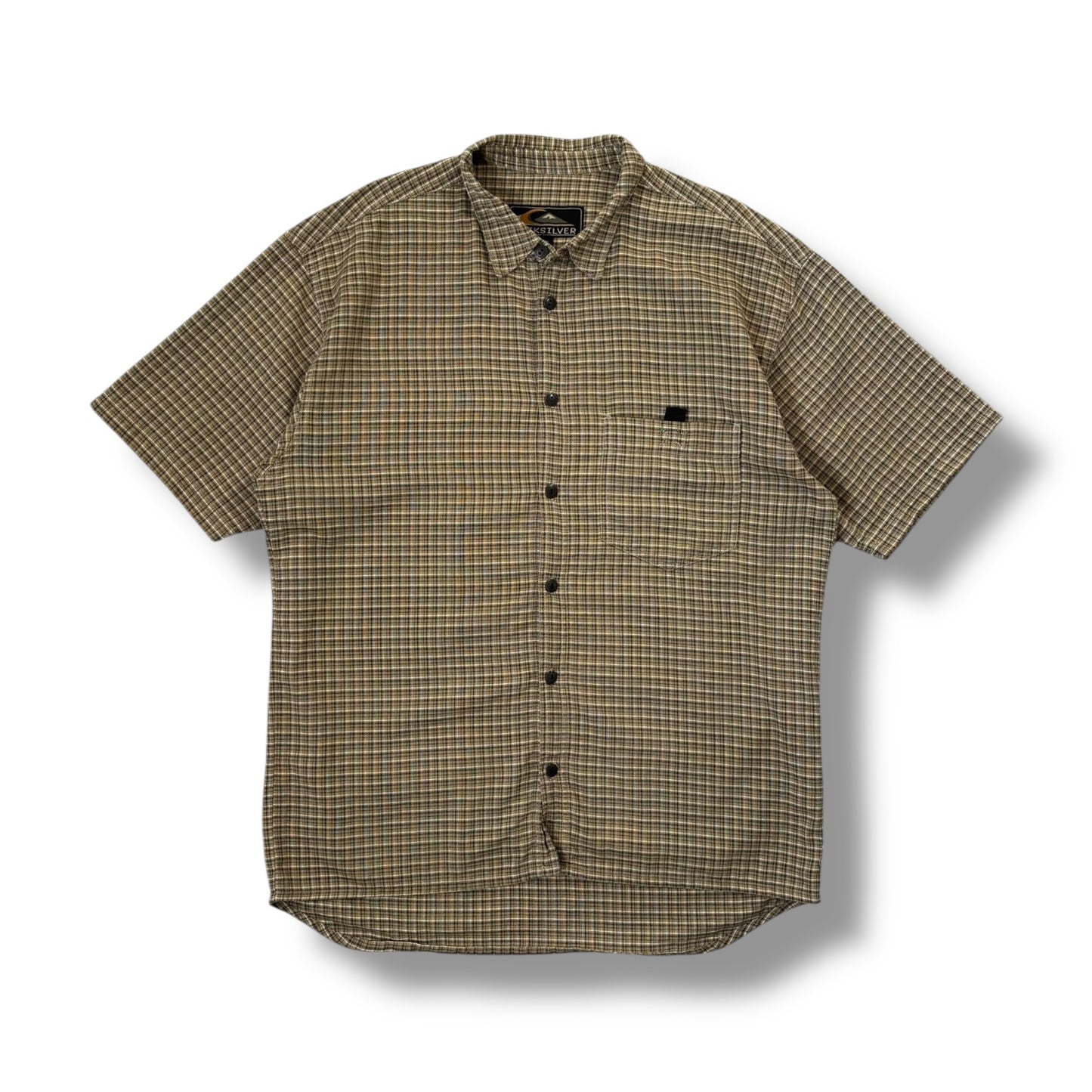 Quiksilver 00’s Short Sleeve Plaid Shirt Extra Large
