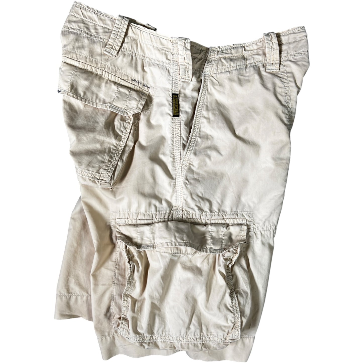 Armani Jeans 00's Linen Blend Cargo Shorts W36