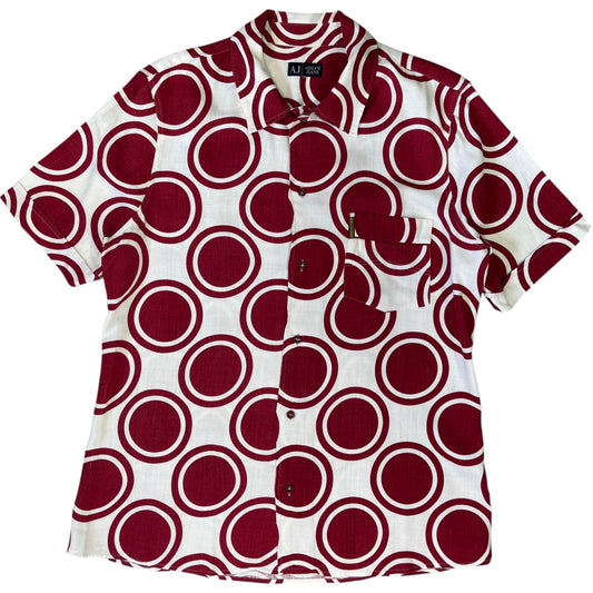 Armani Jeans 00’s Polka Dot Short Sleeve Shirt XL