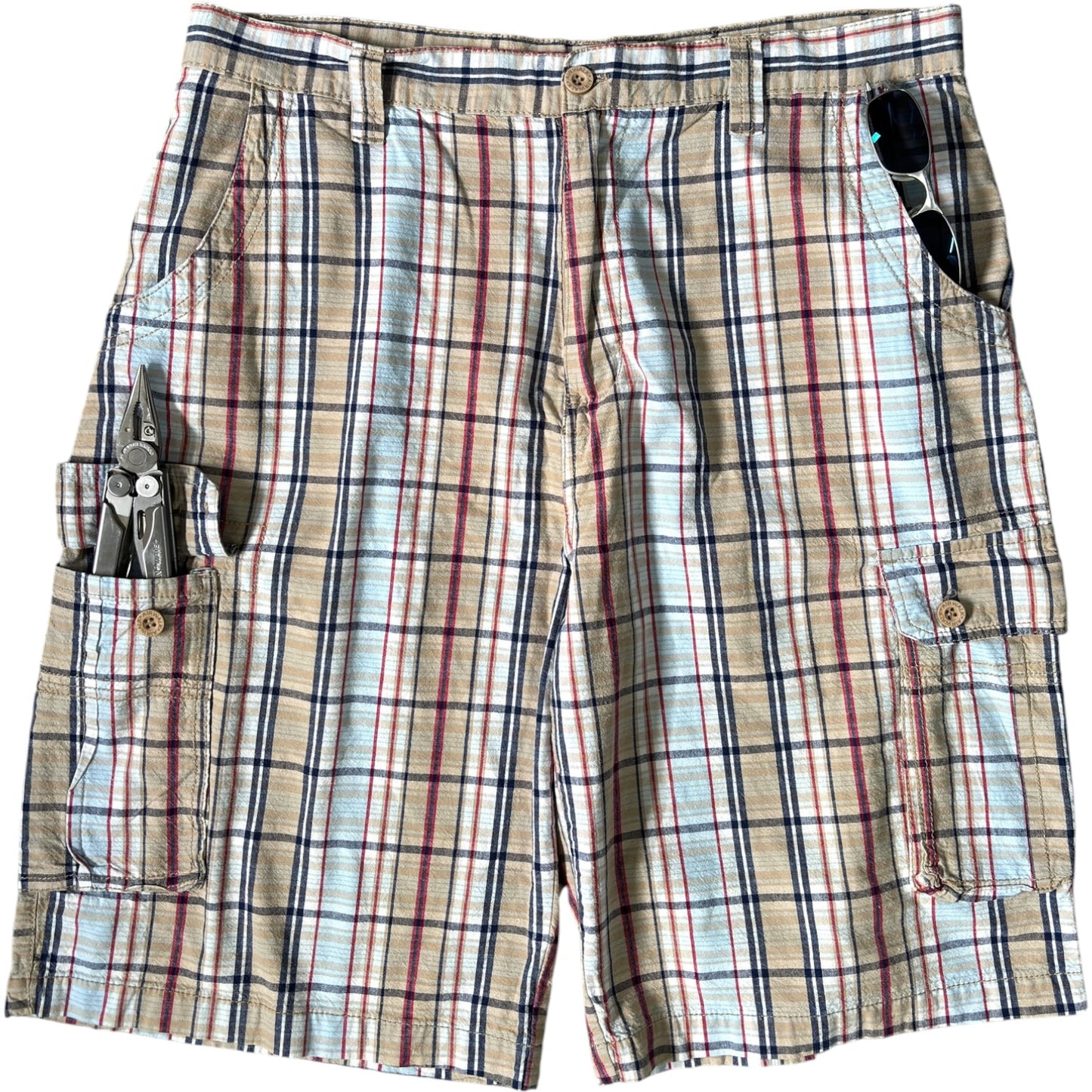 Airwalk 00’s Plaid Cargo Shorts W34