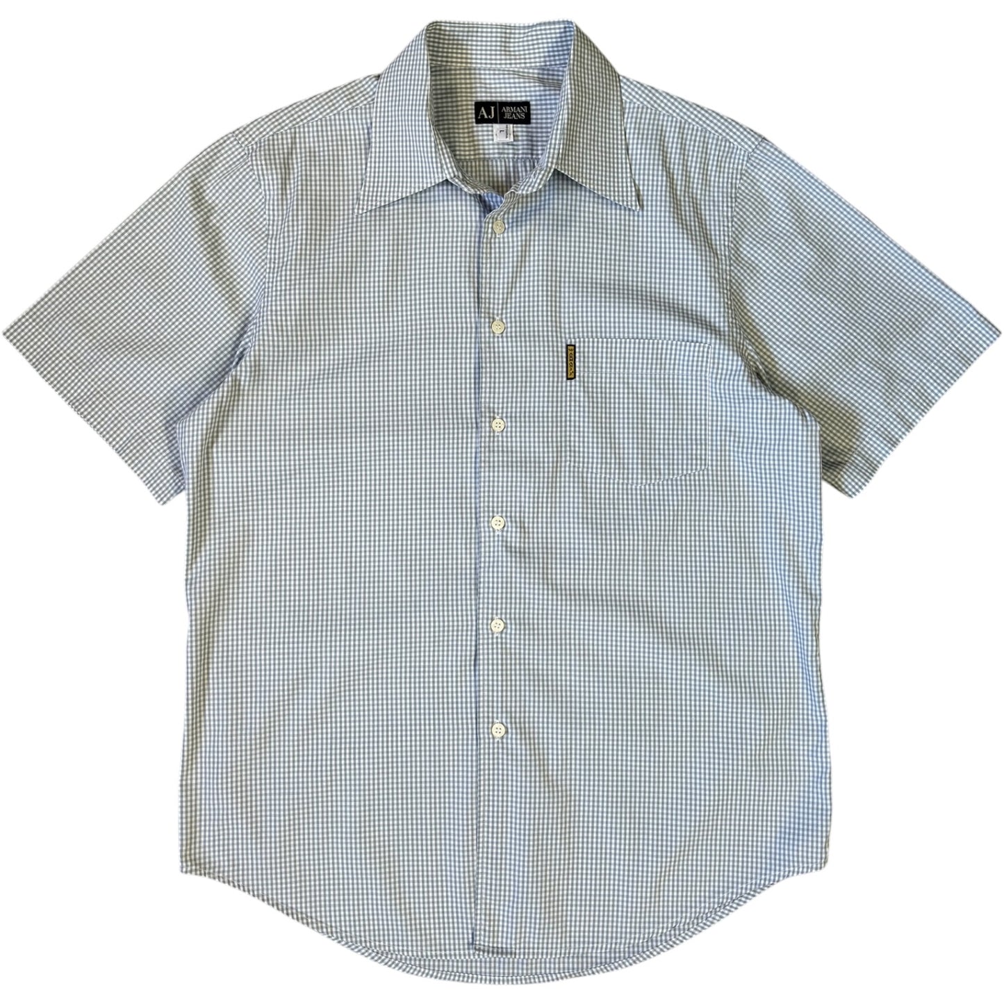 Armani Jeans 00’s Checkered Short Sleeve Shirt L