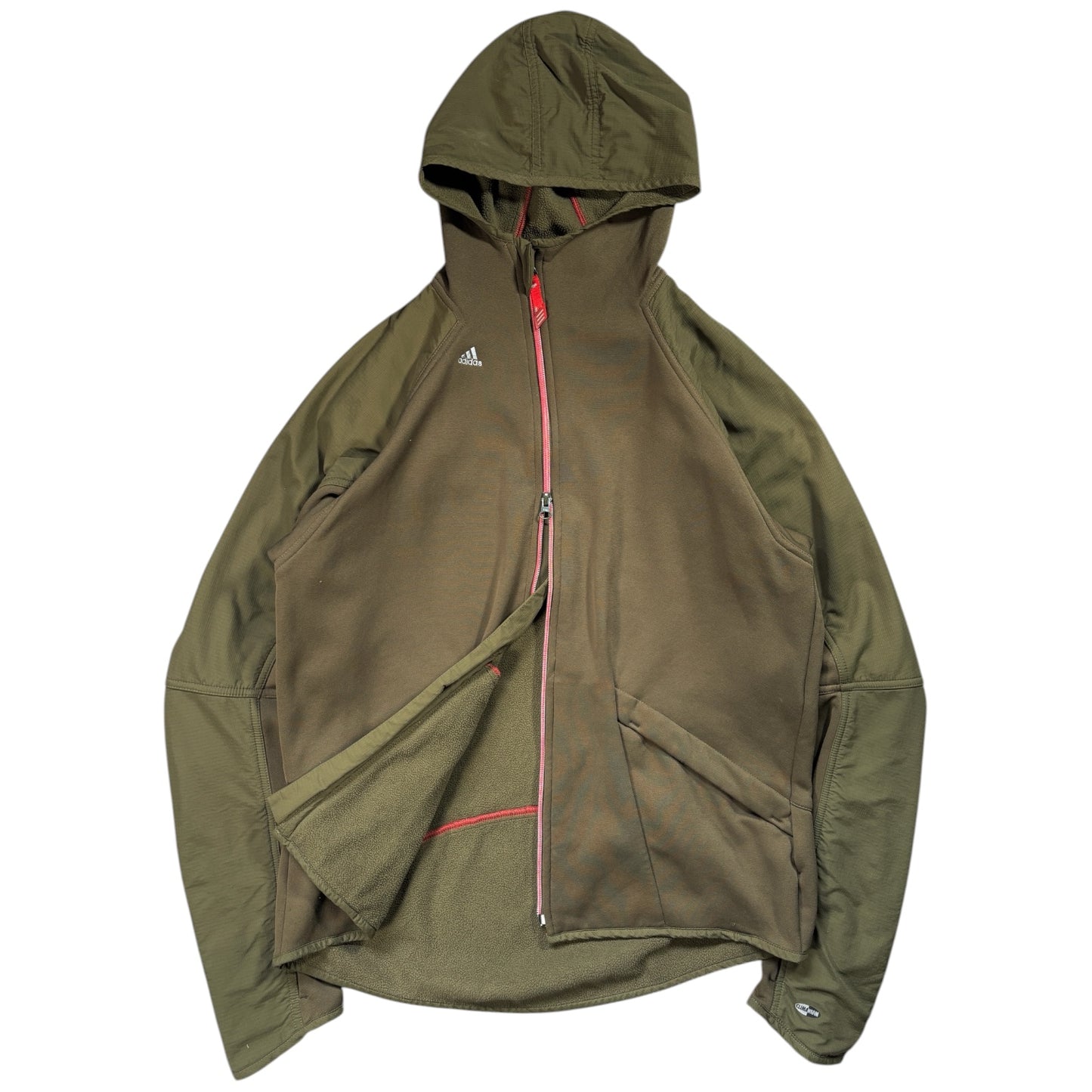 Adidas 2003 Asymmetrical Zip Two Tone Climawarm Hoodie L