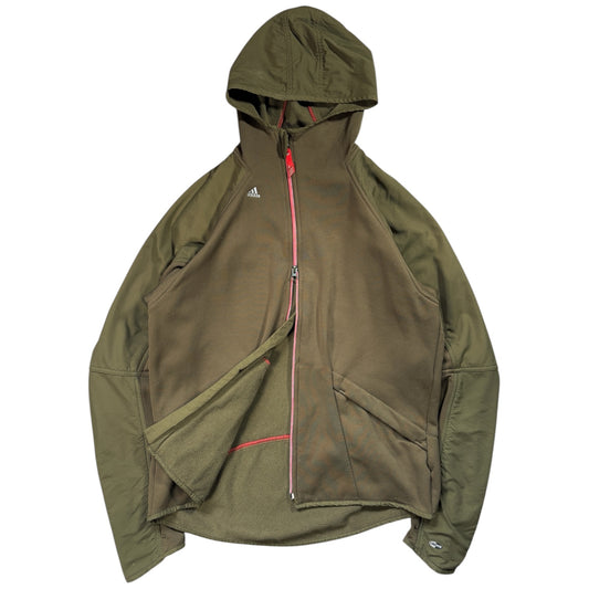 Adidas 2003 Asymmetrical Zip Two Tone Climawarm Hoodie L