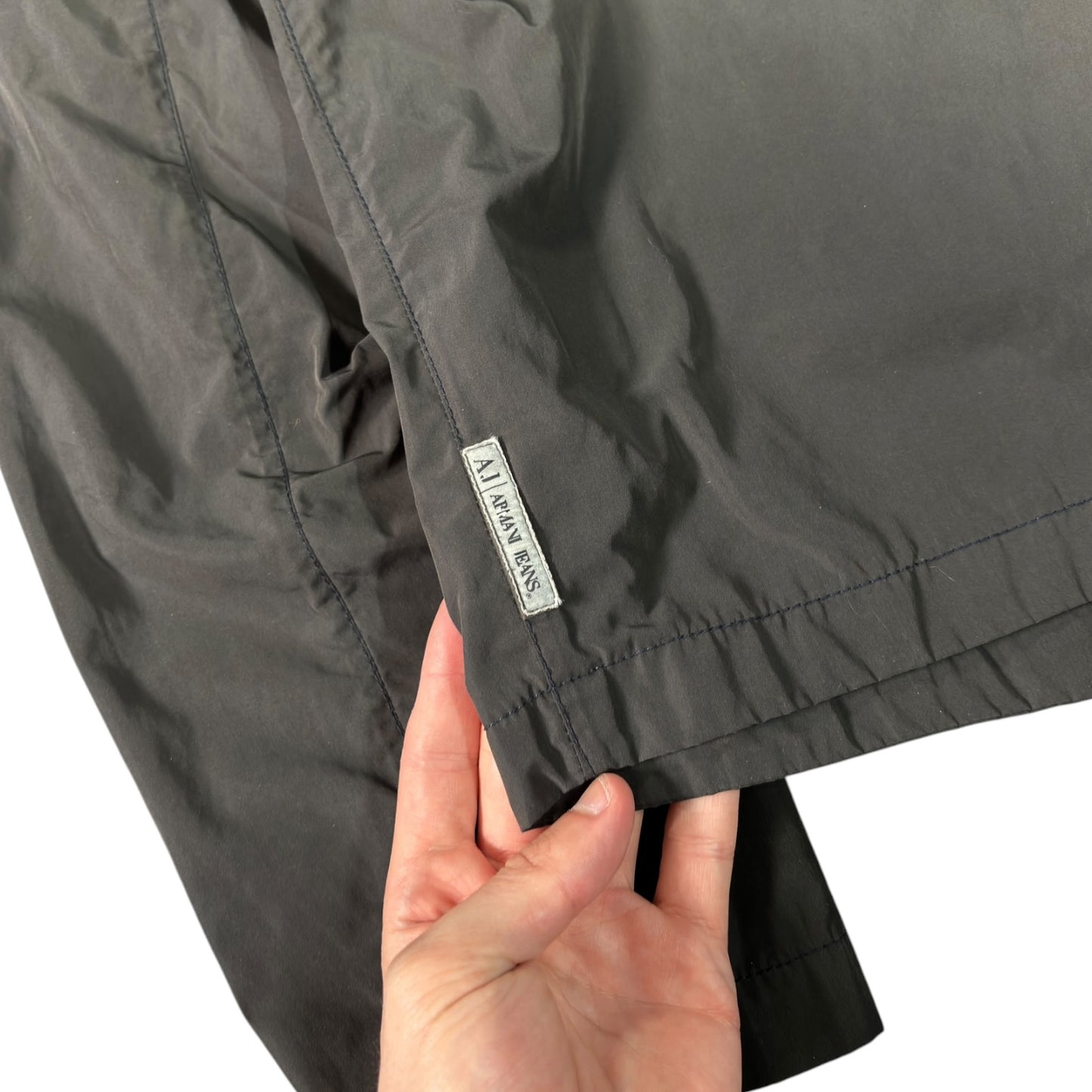 Armani Jeans 00's Dark Grey Cropped Multipocket Jacket XL