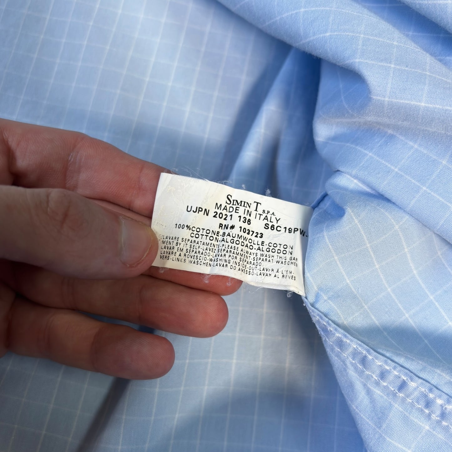 Armani Jeans 00’s Windowpane Check Shirt L