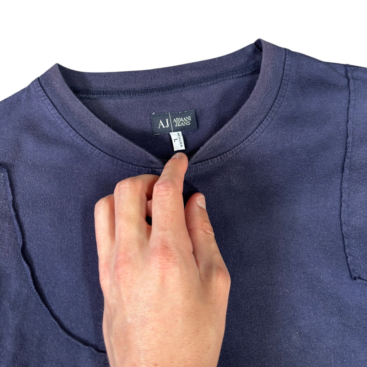 Armani Jeans 00’s Raw Stitch T Shirt L