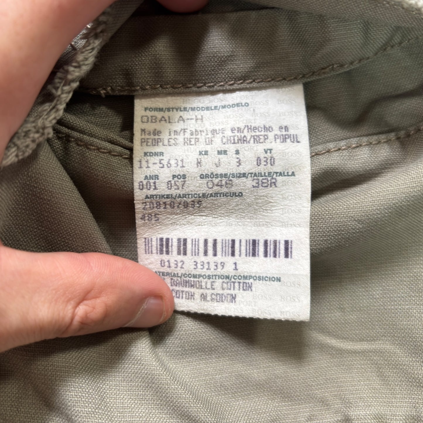 Hugo Boss 00's Asymmetrical Zip Cotton Jacket M
