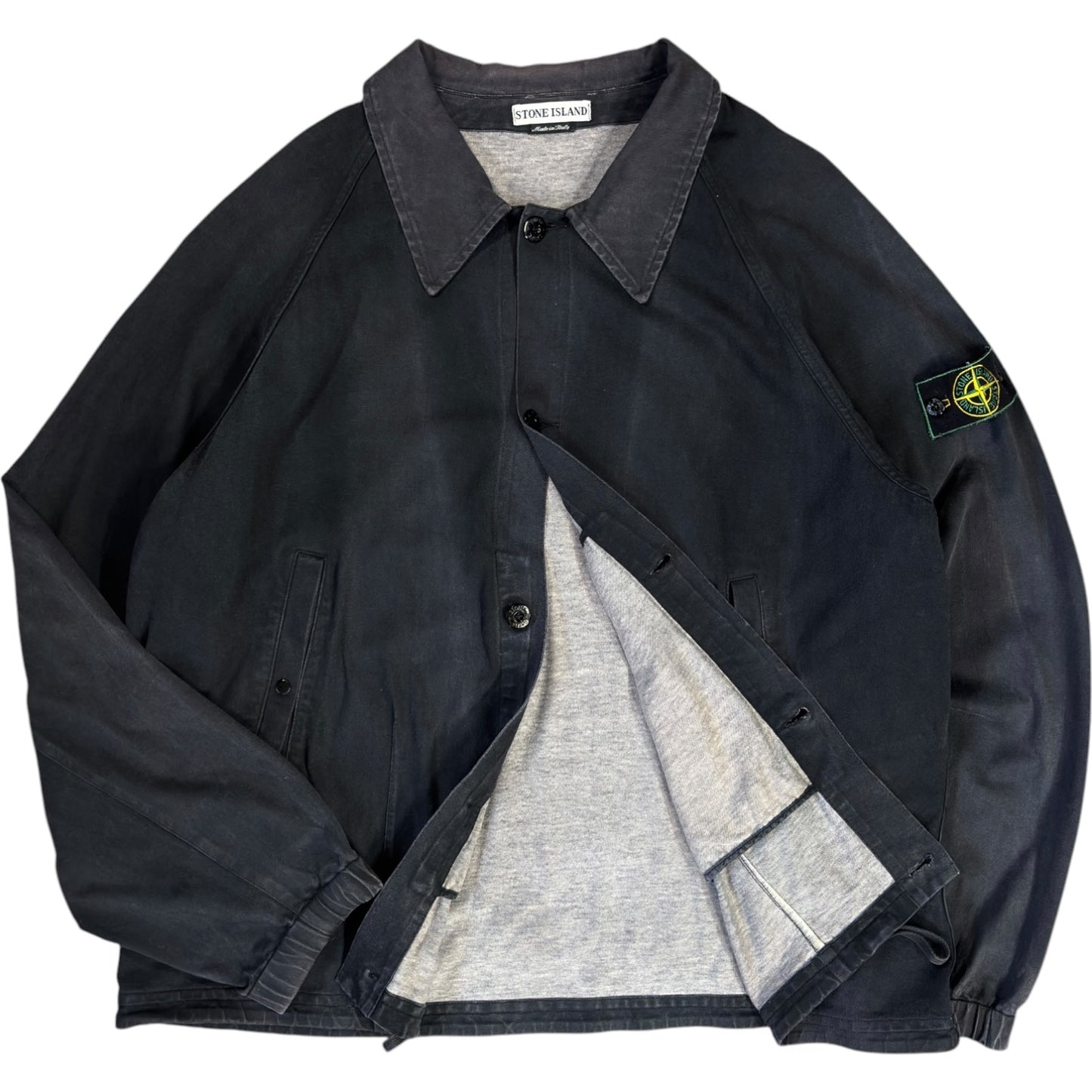 Stone Island 1998 Green Edge Cotton Coach Jacket XXL